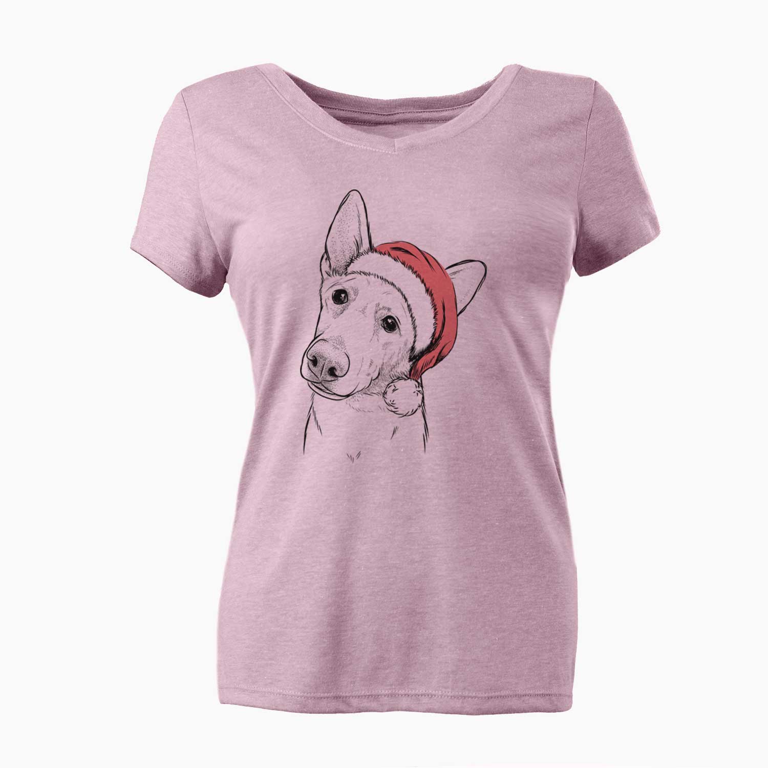 Santa Elsa the German Shepherd - Women's V-neck Shirt