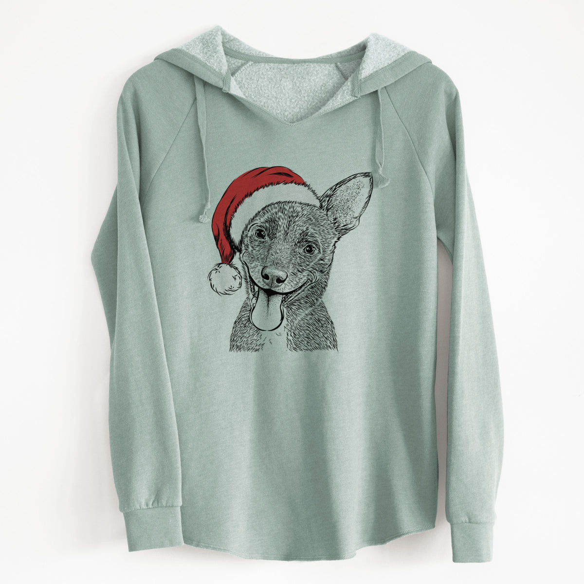 Santa Elvira the Terrier Mix - Cali Wave Hooded Sweatshirt