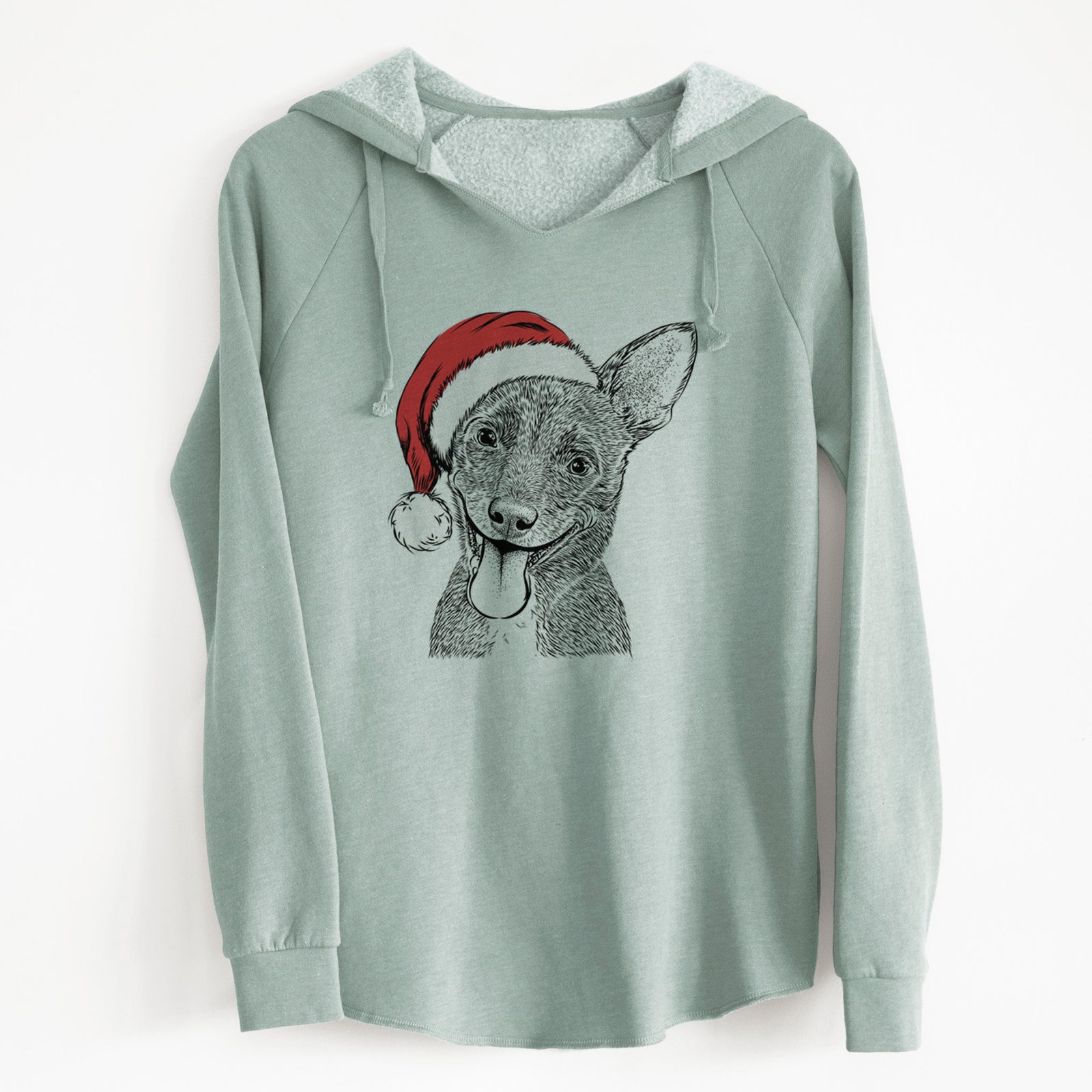 Santa Elvira the Terrier Mix - Cali Wave Hooded Sweatshirt