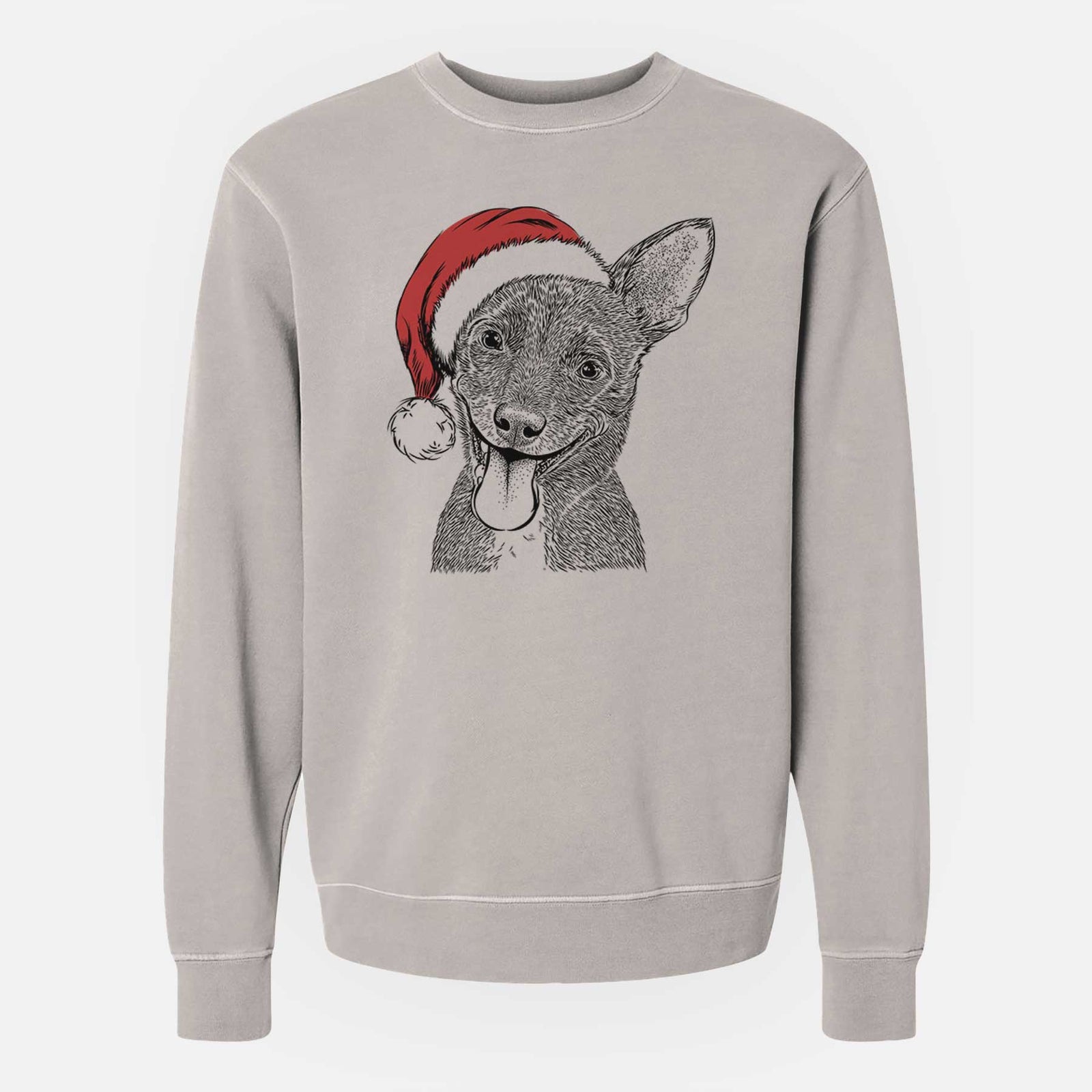 Santa Elvira the Terrier Mix - Unisex Pigment Dyed Crew Sweatshirt