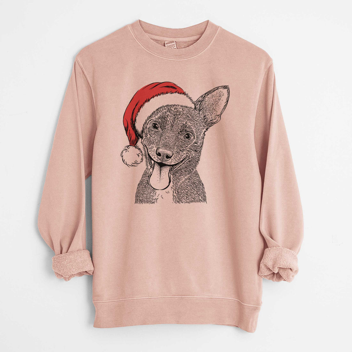 Santa Elvira the Terrier Mix - Unisex Pigment Dyed Crew Sweatshirt
