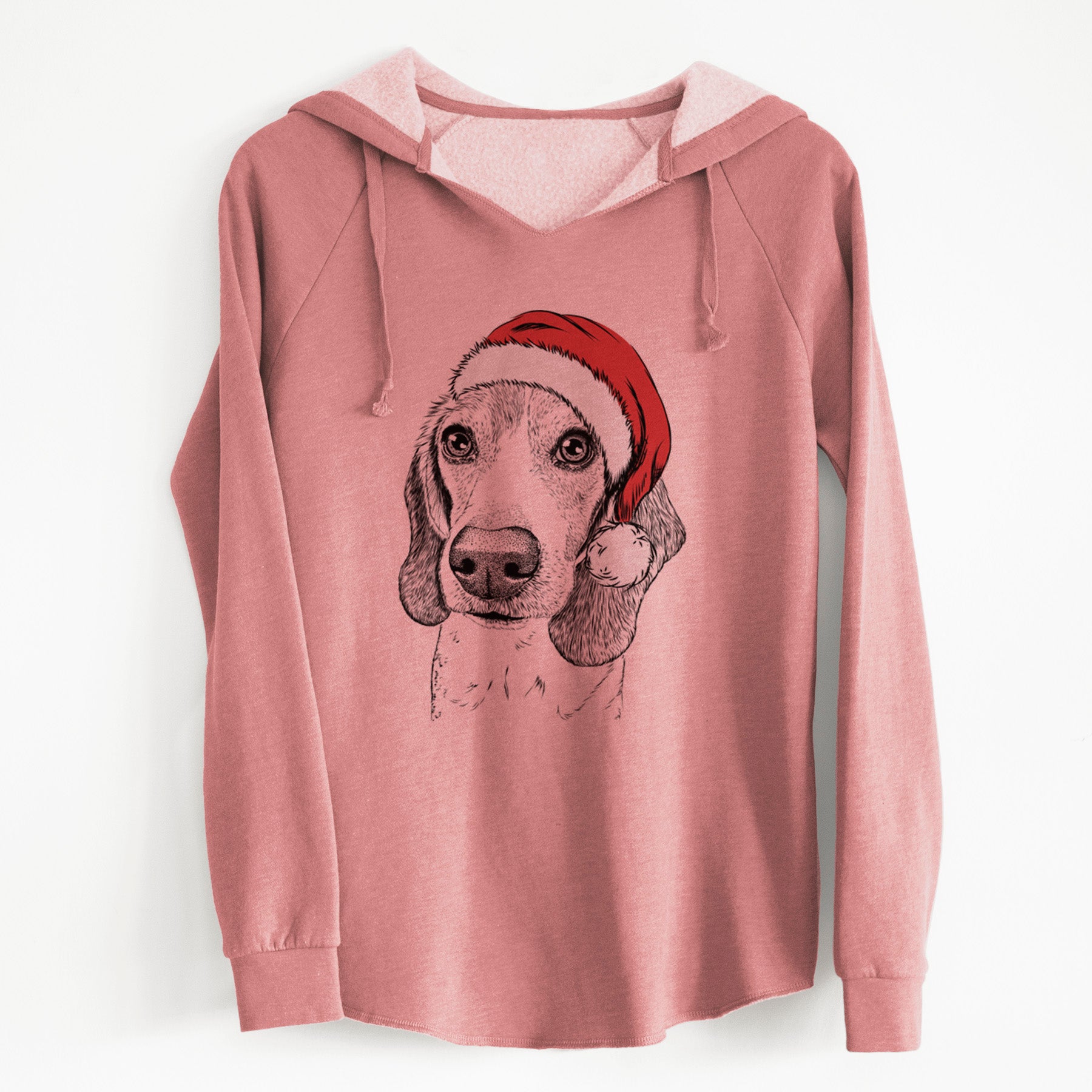 Santa Elvis the Bluetick Beagle - Cali Wave Hooded Sweatshirt