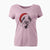 Santa Elwood the Border Collie - Women's Perfect V-neck Shirt