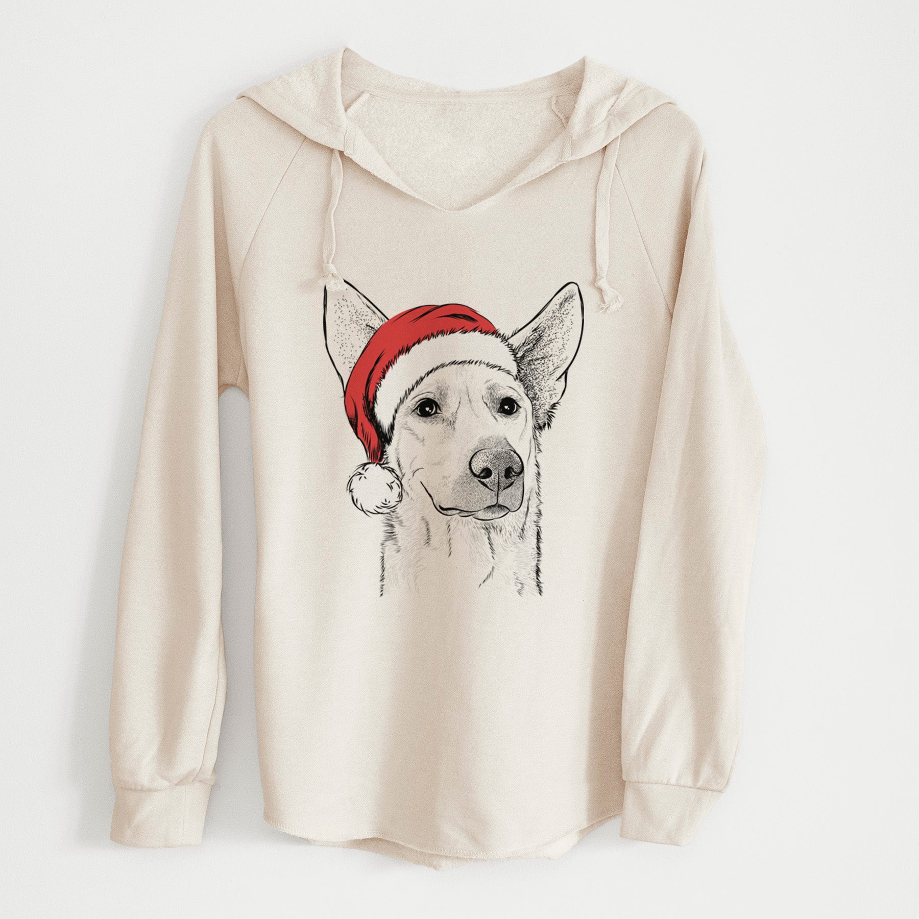 Santa Ember the Shepherd Mix - Cali Wave Hooded Sweatshirt