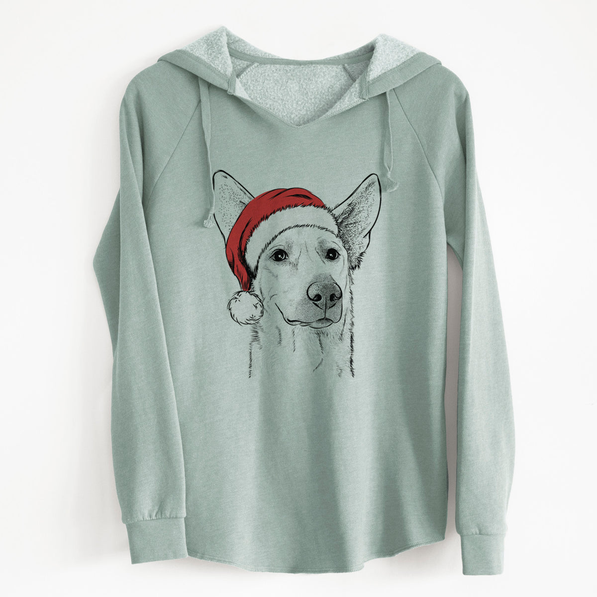 Santa Ember the Shepherd Mix - Cali Wave Hooded Sweatshirt