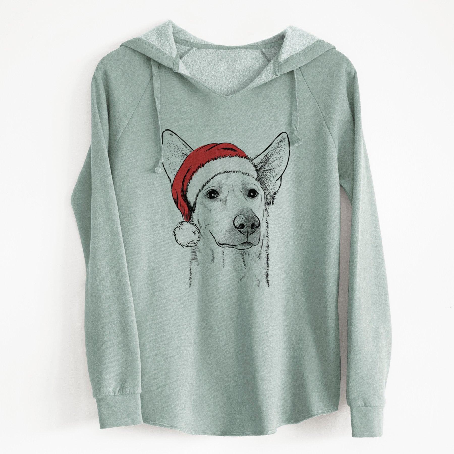 Santa Ember the Shepherd Mix - Cali Wave Hooded Sweatshirt
