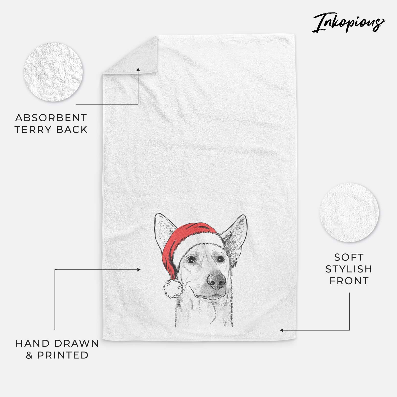 Ember the Shepherd Mix Decorative Hand Towel