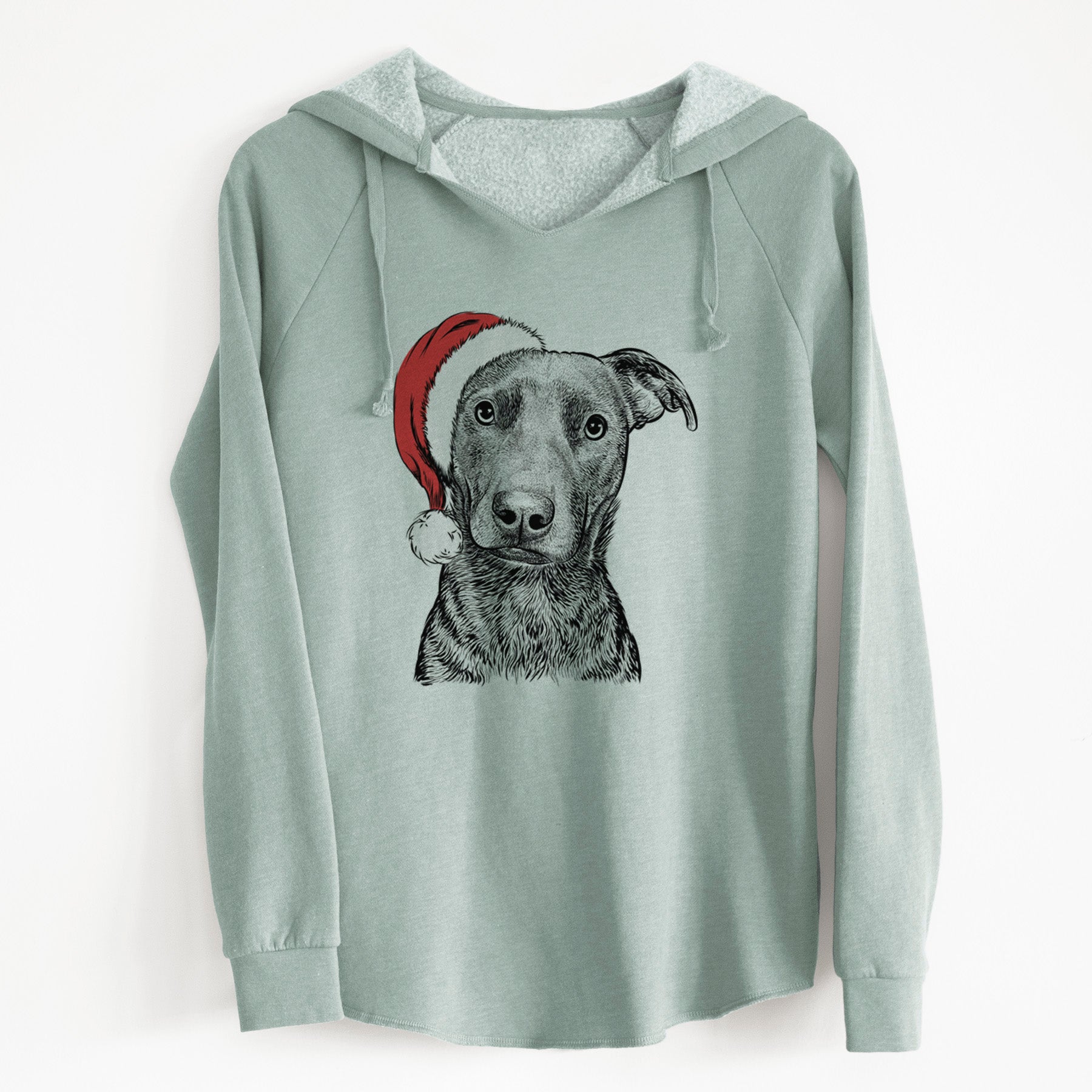 Santa Embyr the Mixed Breed - Cali Wave Hooded Sweatshirt