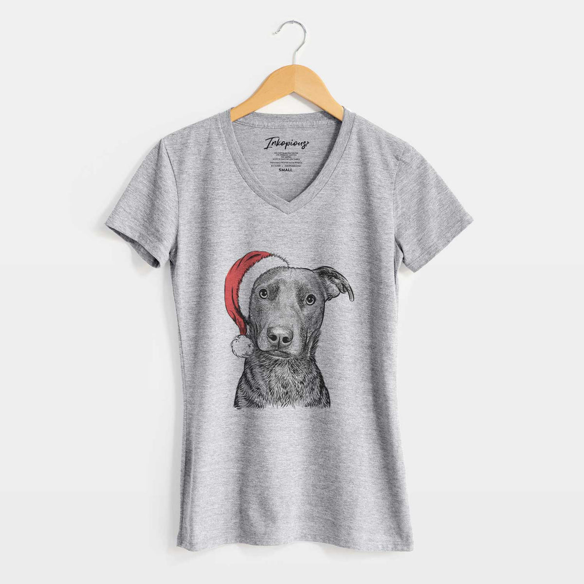 Santa Embyr the Mixed Breed - Women's V-neck Shirt