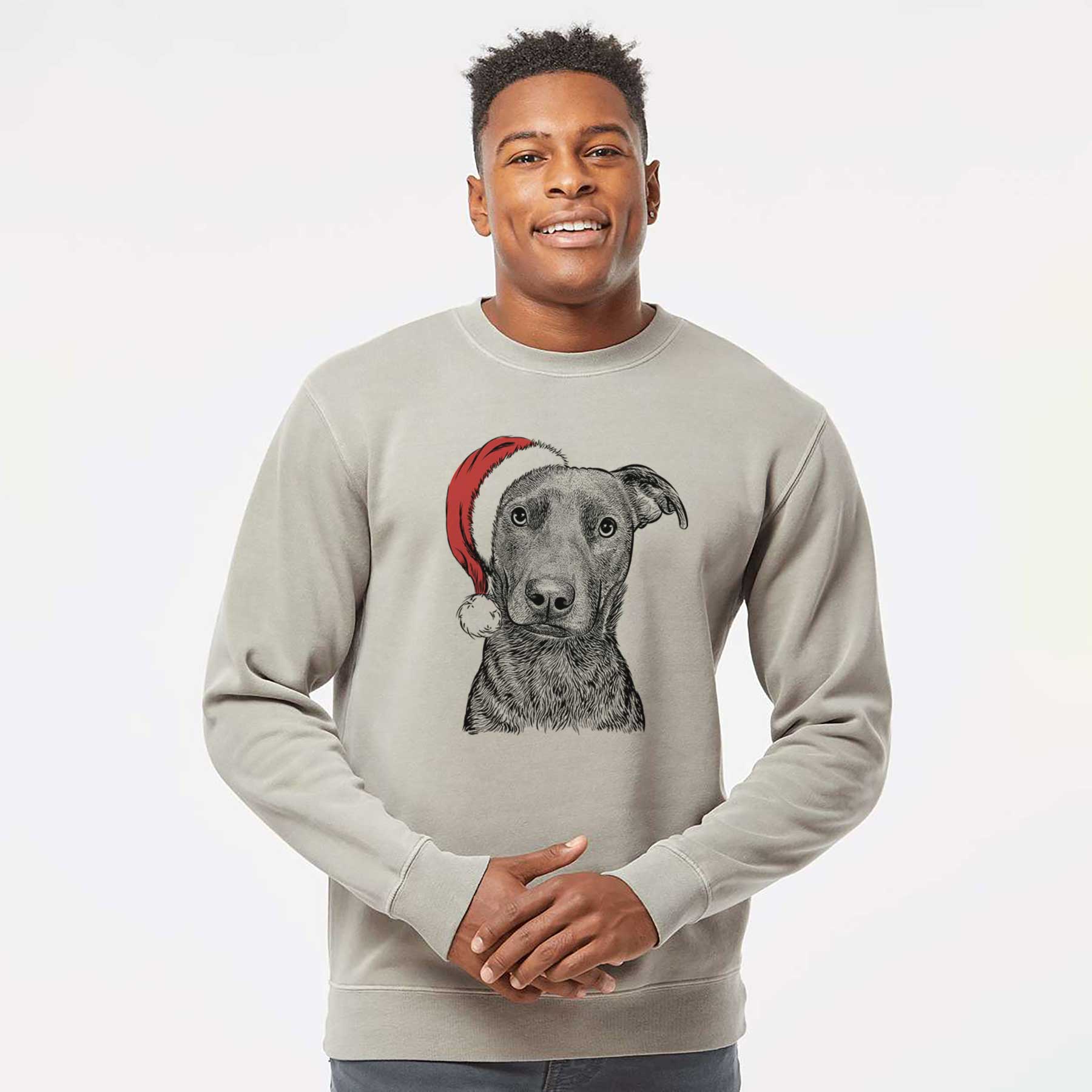 Santa Embyr the Mixed Breed - Unisex Pigment Dyed Crew Sweatshirt