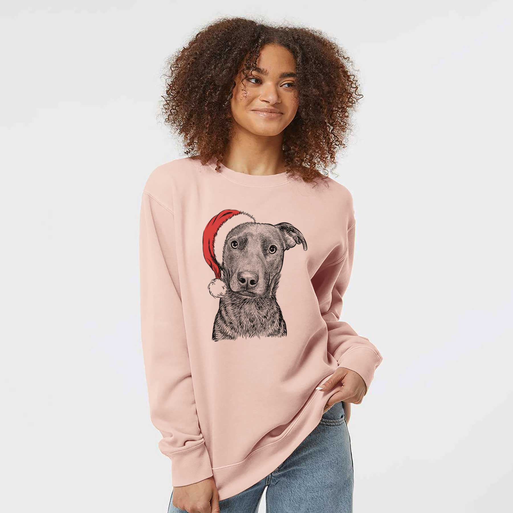 Santa Embyr the Mixed Breed - Unisex Pigment Dyed Crew Sweatshirt