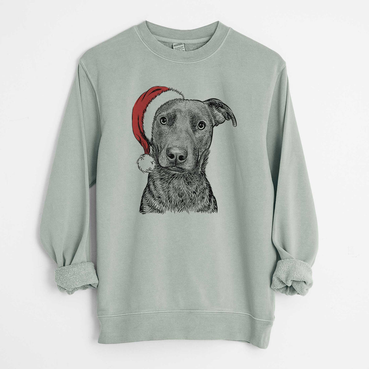 Santa Embyr the Mixed Breed - Unisex Pigment Dyed Crew Sweatshirt