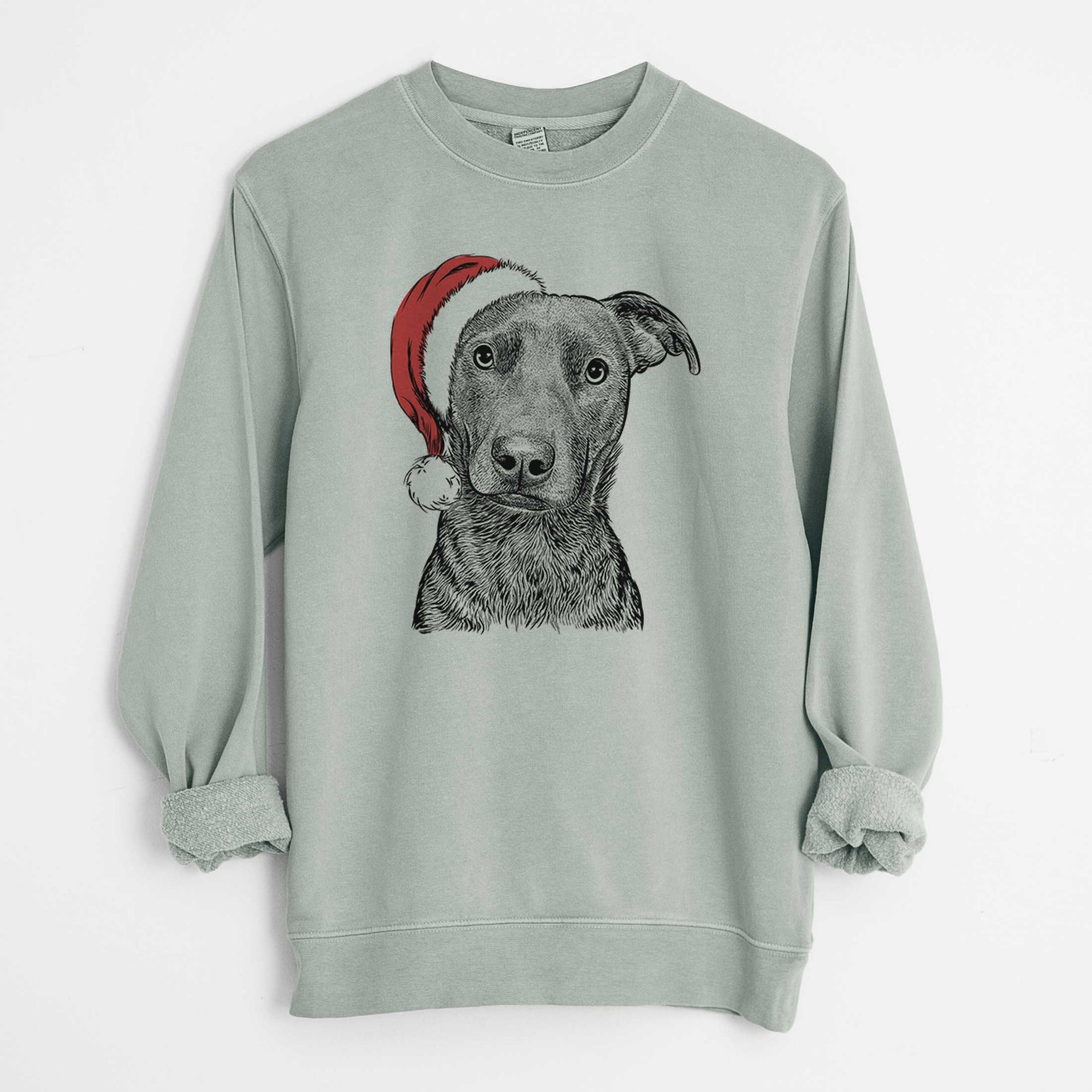 Santa Embyr the Mixed Breed - Unisex Pigment Dyed Crew Sweatshirt