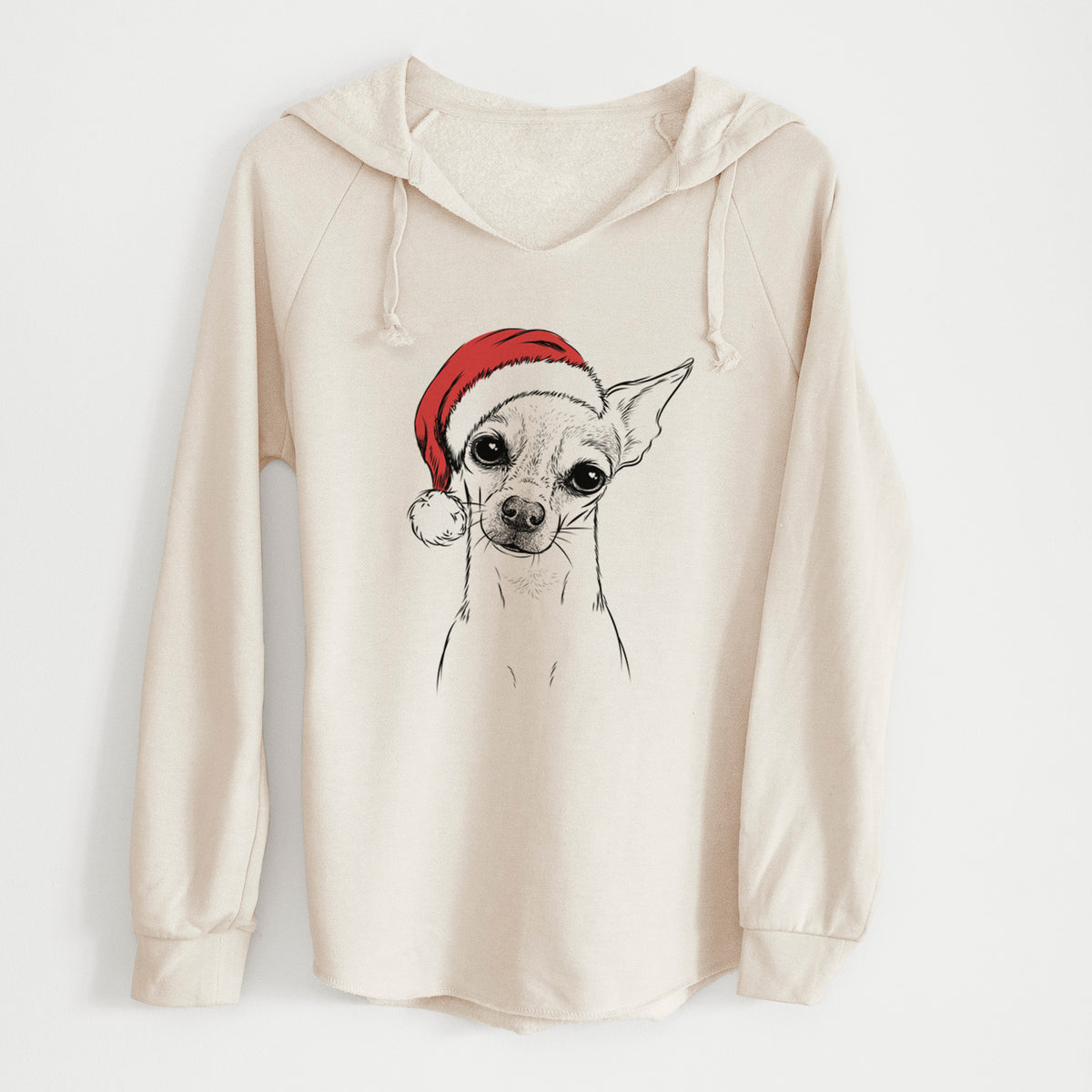 Santa Emee the Chihuahua - Cali Wave Hooded Sweatshirt