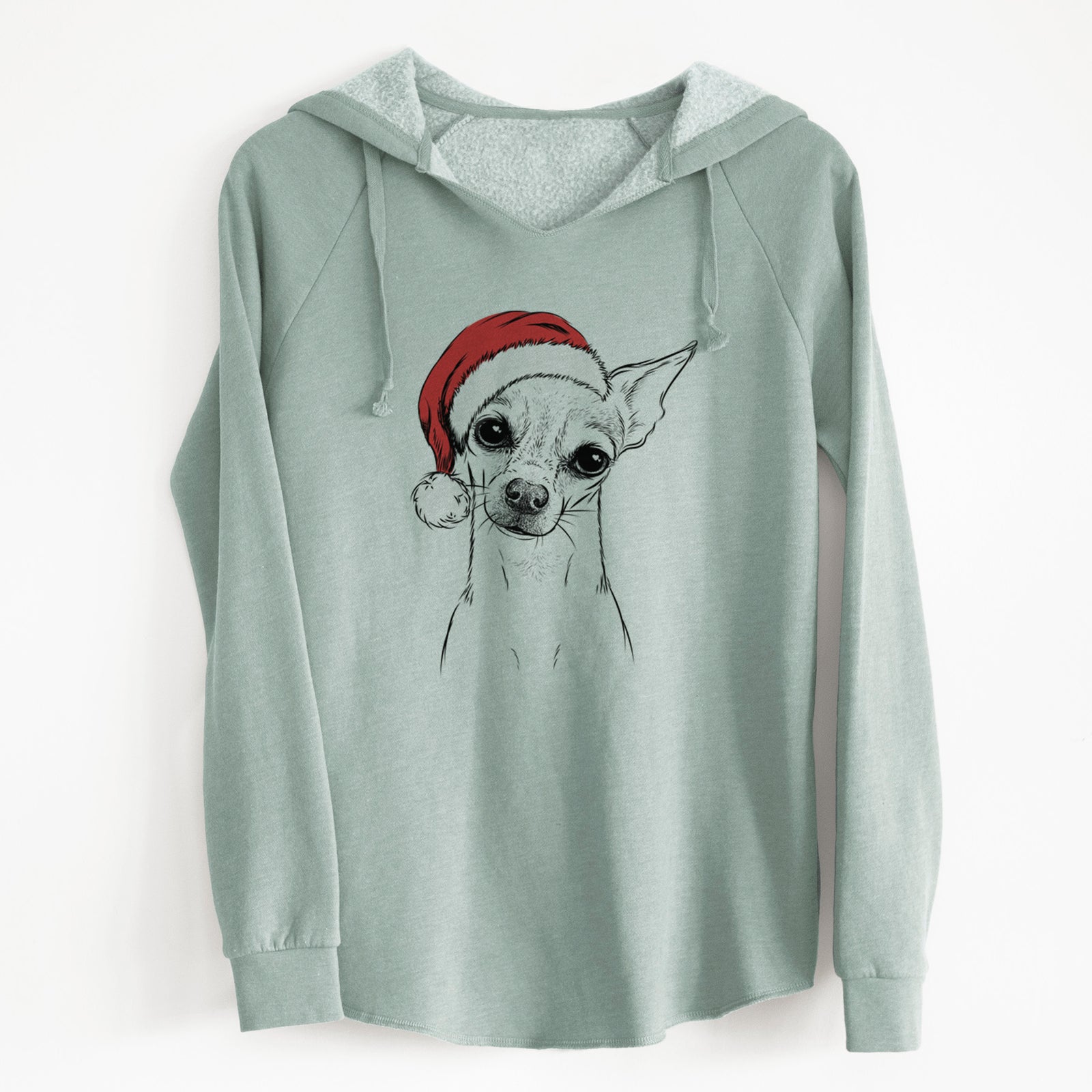 Santa Emee the Chihuahua - Cali Wave Hooded Sweatshirt