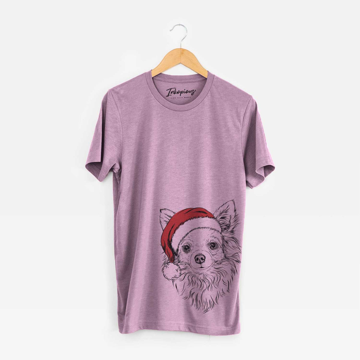 Santa Emma the Longhaired Chihuahua - Unisex Crewneck