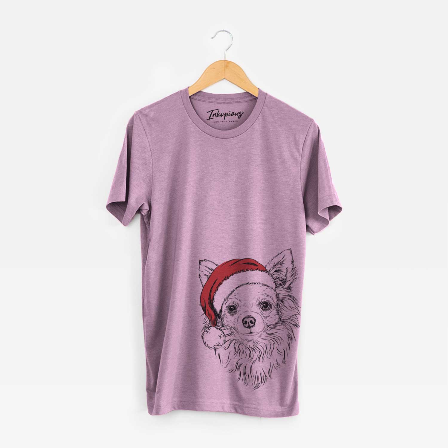 Santa Emma the Longhaired Chihuahua - Unisex Crewneck