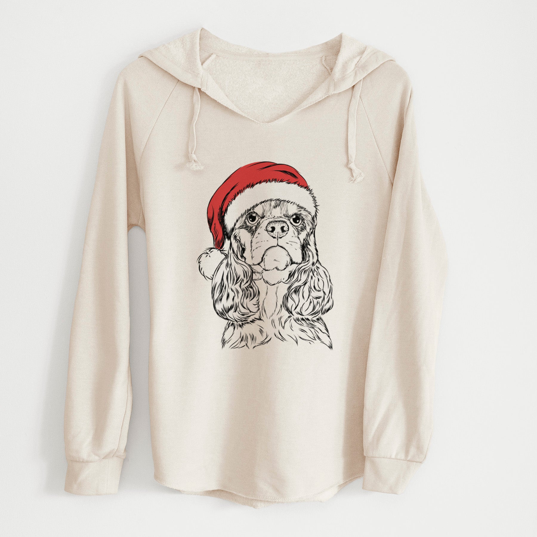 Santa Emma the Cocker Spaniel - Cali Wave Hooded Sweatshirt