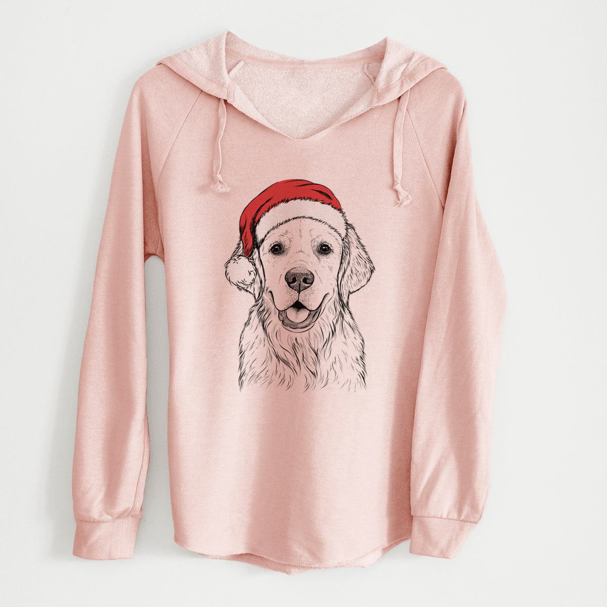 Santa Emma the Golden Retriever - Cali Wave Hooded Sweatshirt