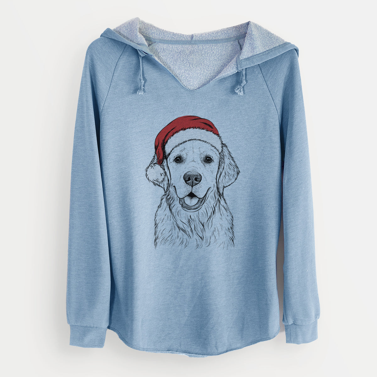 Santa Emma the Golden Retriever - Cali Wave Hooded Sweatshirt