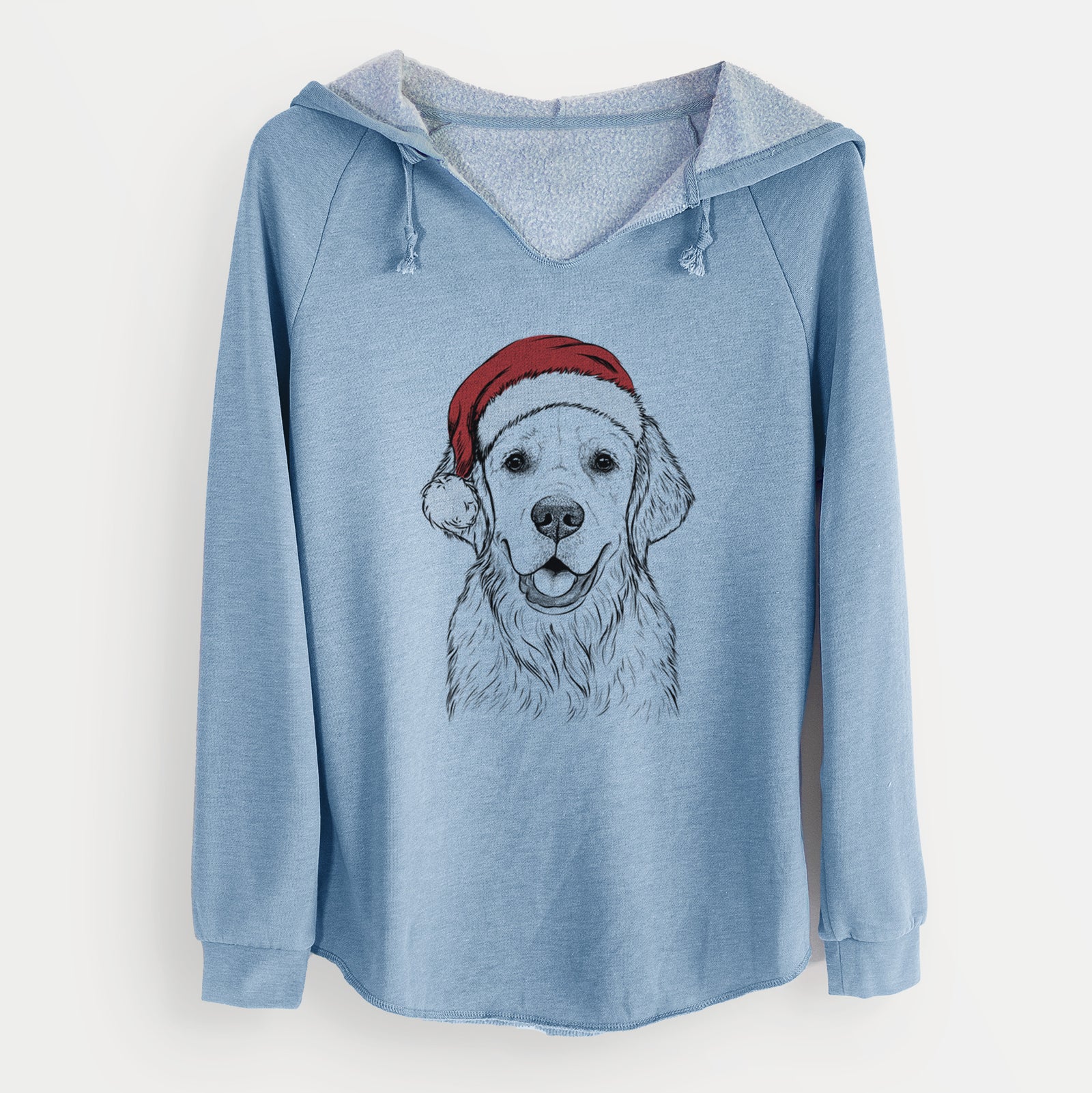 Santa Emma the Golden Retriever - Cali Wave Hooded Sweatshirt