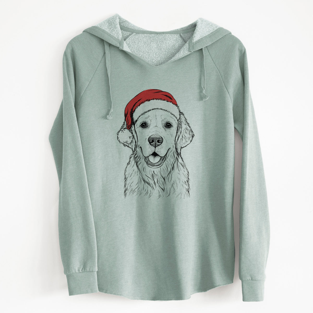 Santa Emma the Golden Retriever - Cali Wave Hooded Sweatshirt