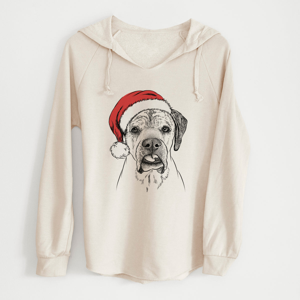 Santa Emma the English Mastiff - Cali Wave Hooded Sweatshirt