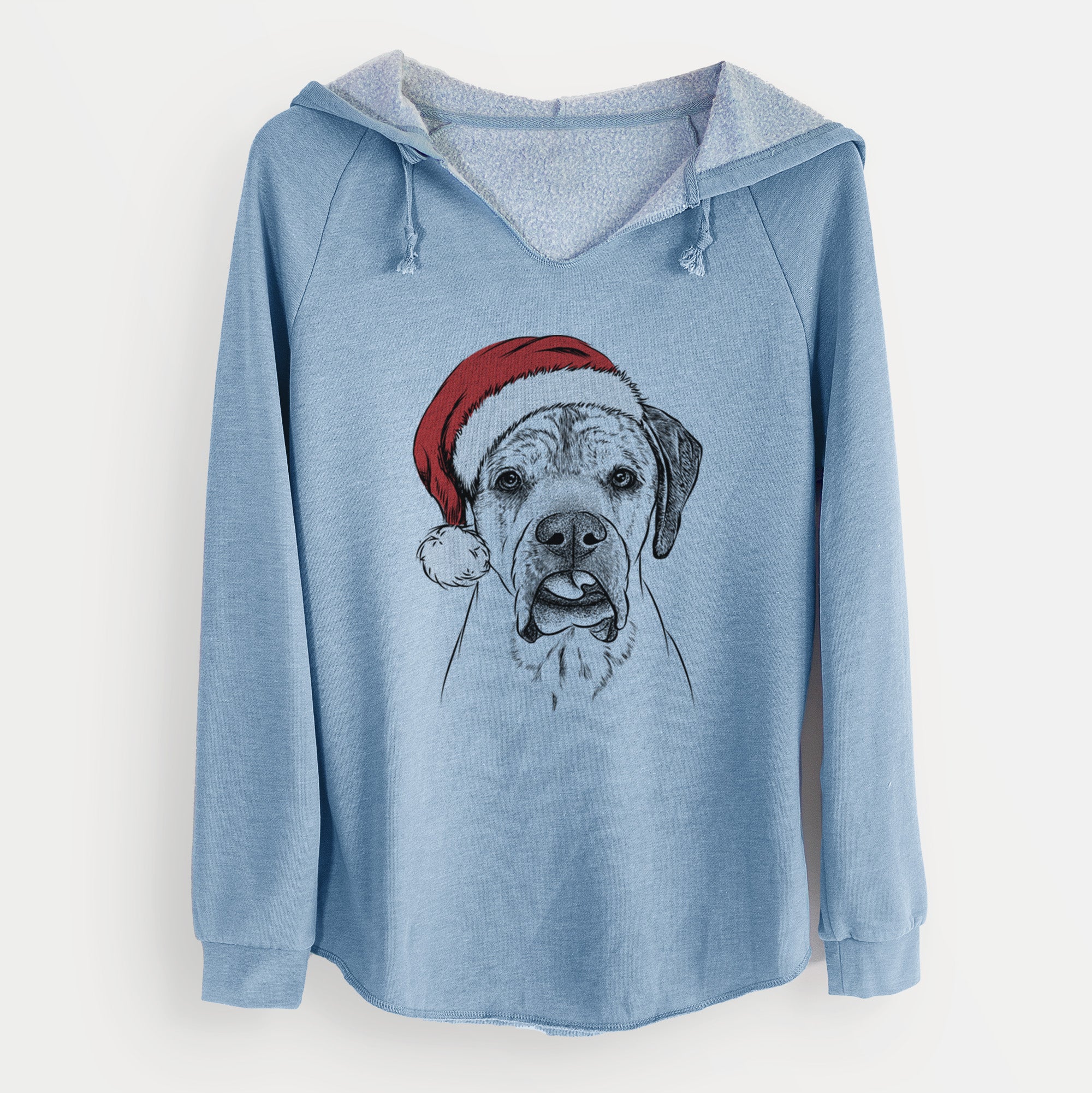 Santa Emma the English Mastiff - Cali Wave Hooded Sweatshirt