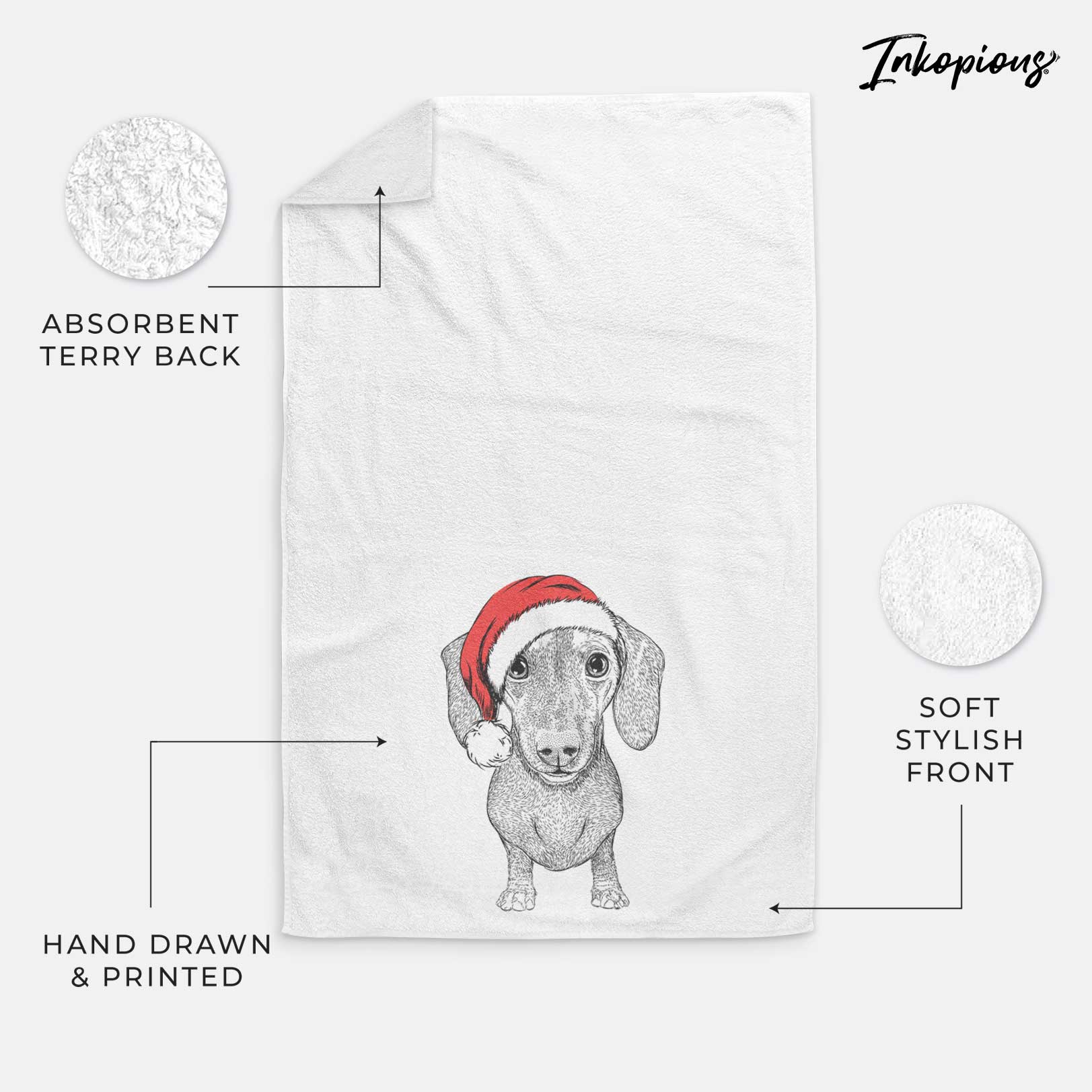 Ernie the Mini Dachshund Decorative Hand Towel