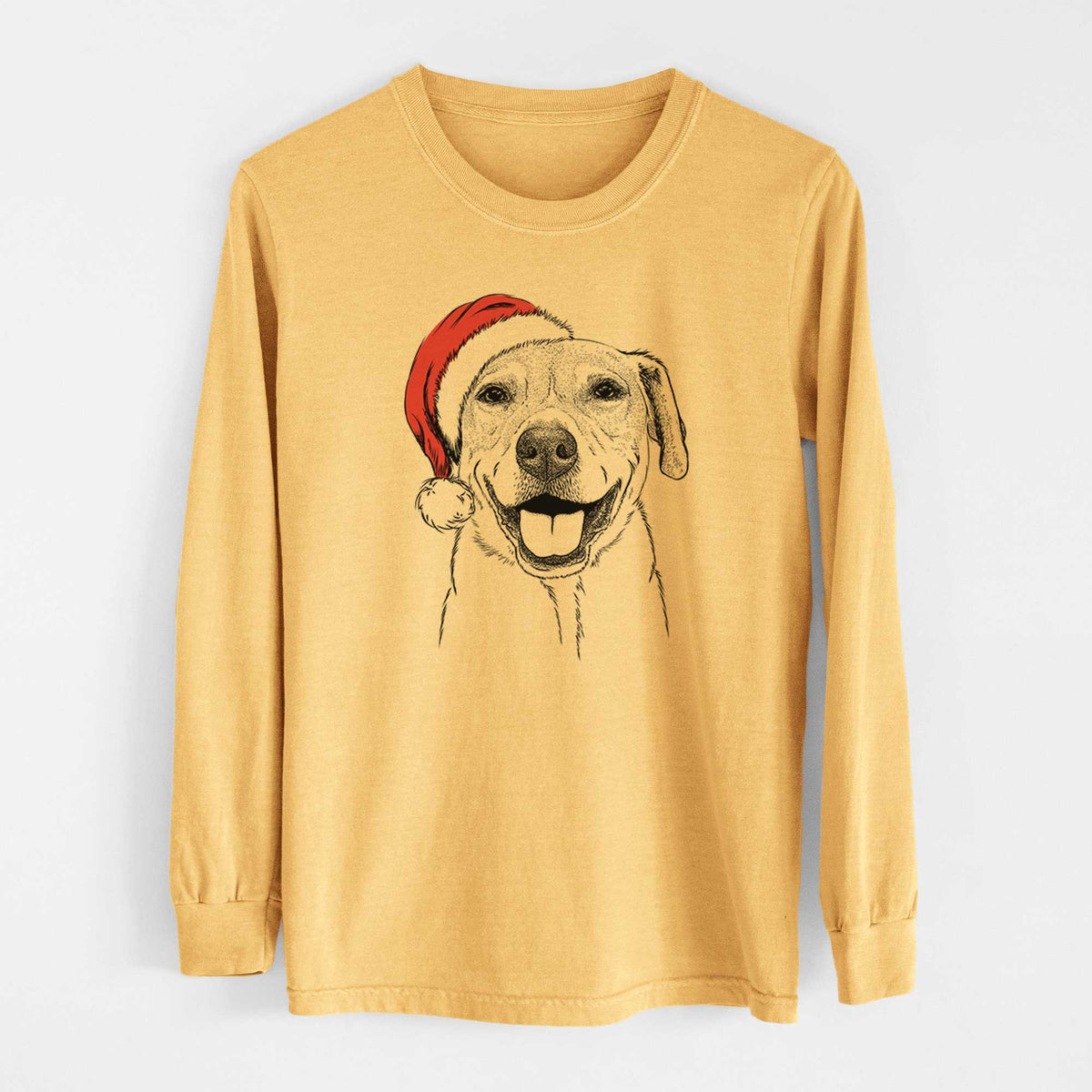 Santa Ernie the Mixed Breed - Heavyweight 100% Cotton Long Sleeve