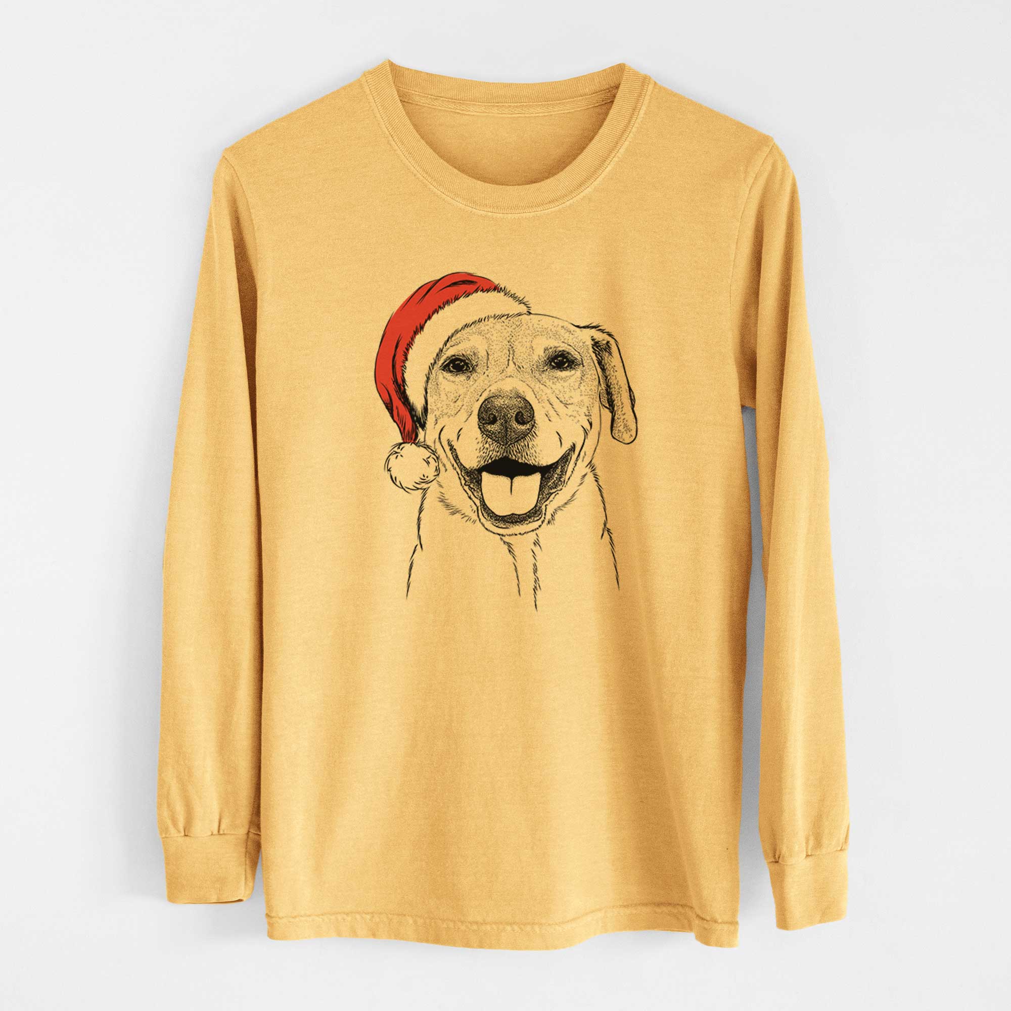 Santa Ernie the Mixed Breed - Heavyweight 100% Cotton Long Sleeve
