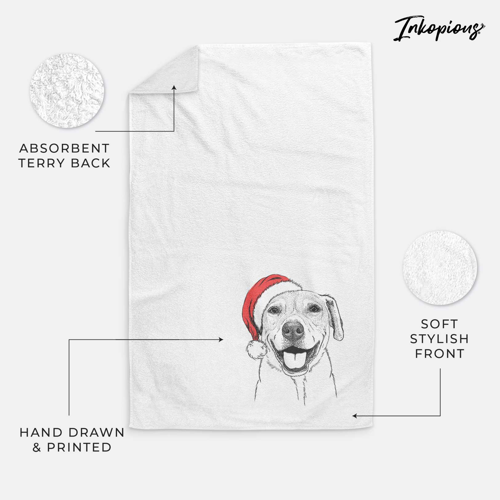 Ernie the Mixed Breed Decorative Hand Towel