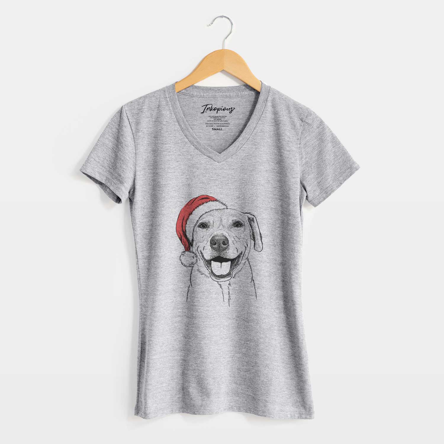 Santa Ernie the Mixed Breed - Women's V-neck Shirt