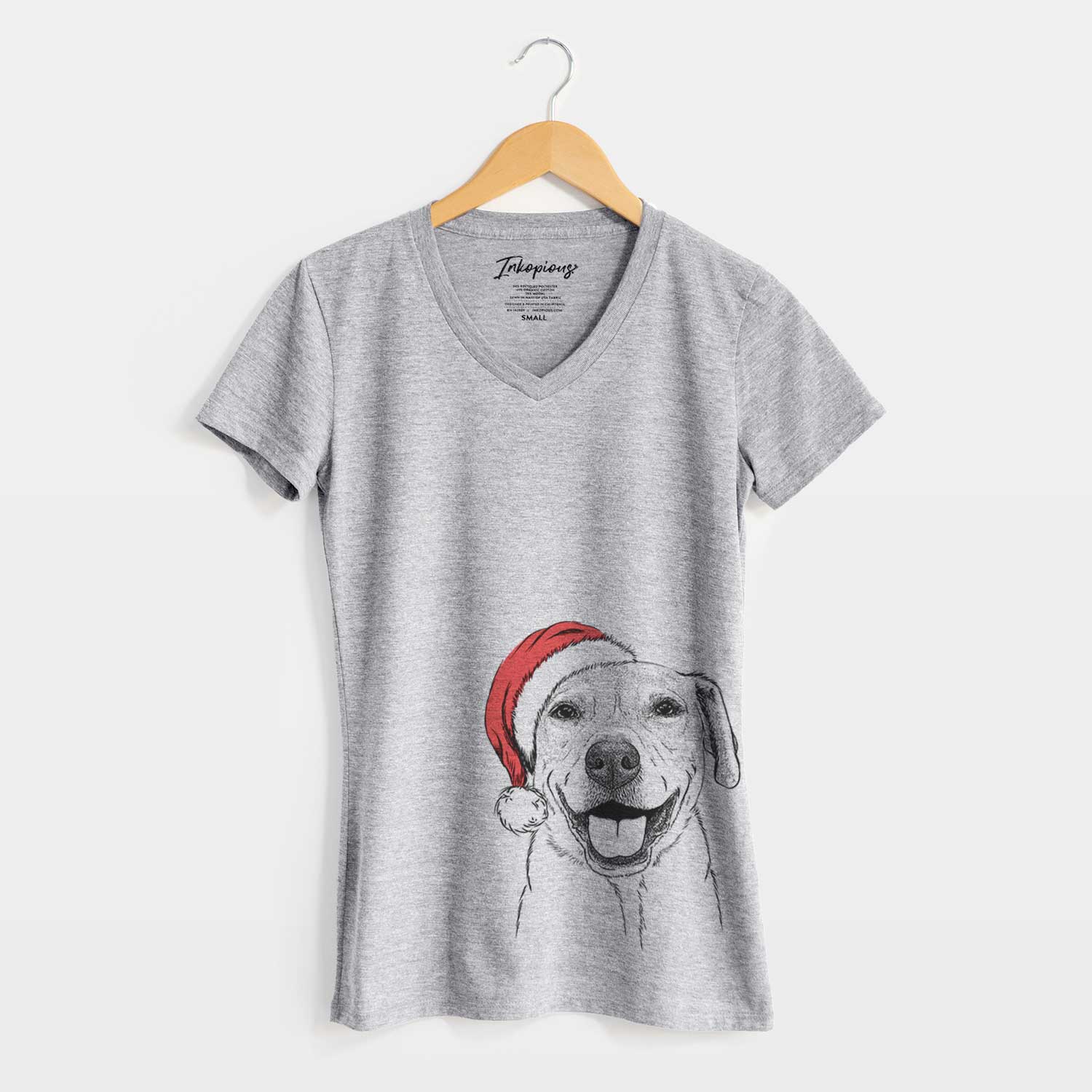 Santa Ernie the Mixed Breed - Women's V-neck Shirt