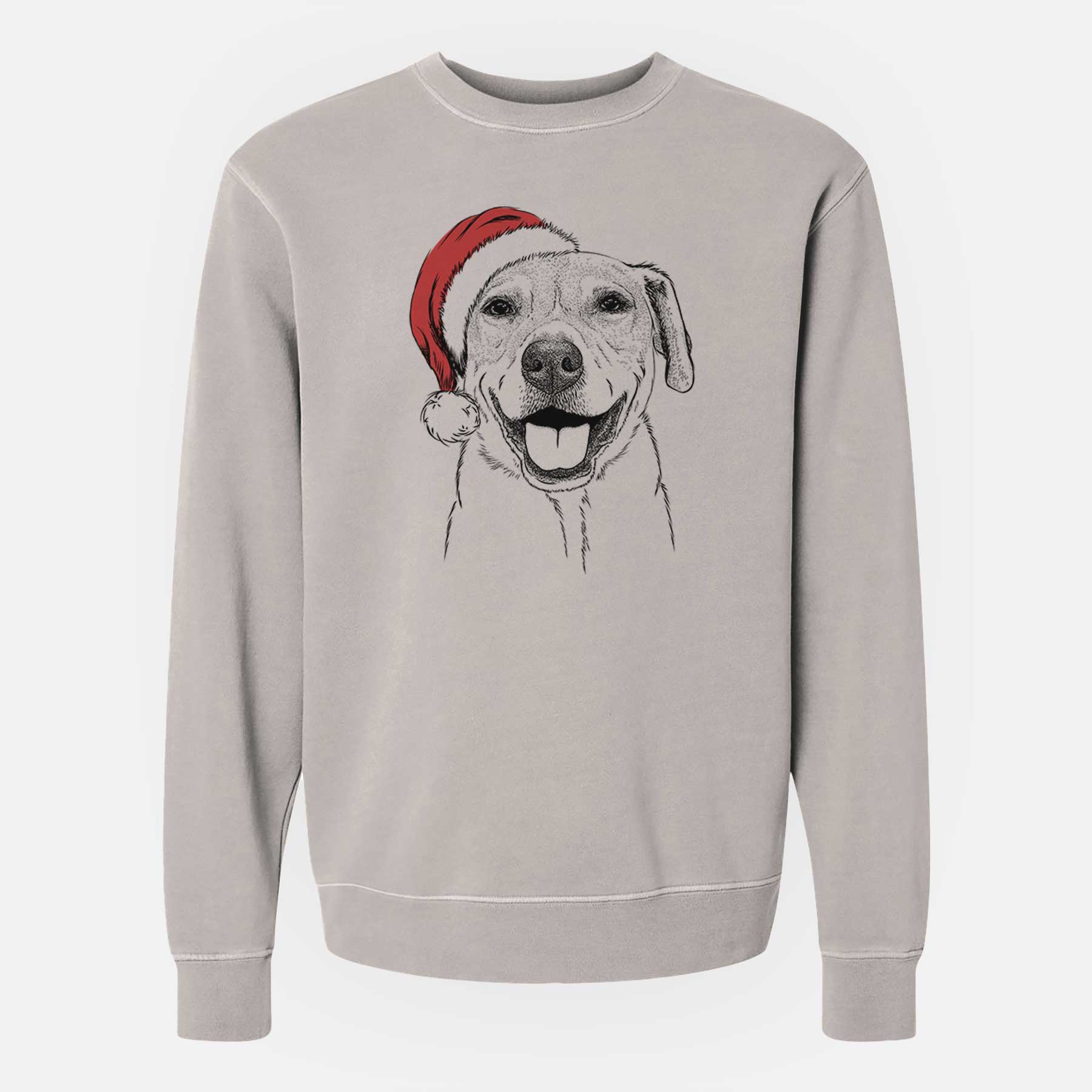 Santa Ernie the Mixed Breed - Unisex Pigment Dyed Crew Sweatshirt