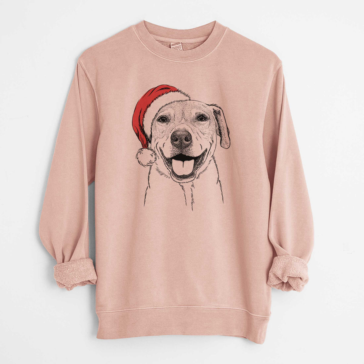 Santa Ernie the Mixed Breed - Unisex Pigment Dyed Crew Sweatshirt