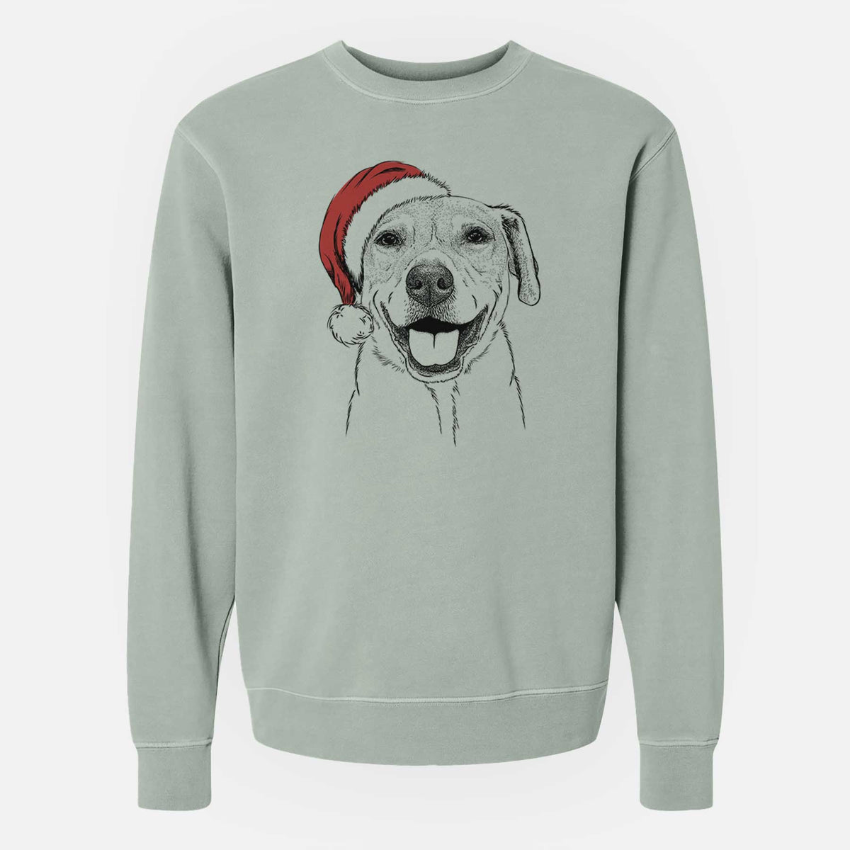 Santa Ernie the Mixed Breed - Unisex Pigment Dyed Crew Sweatshirt