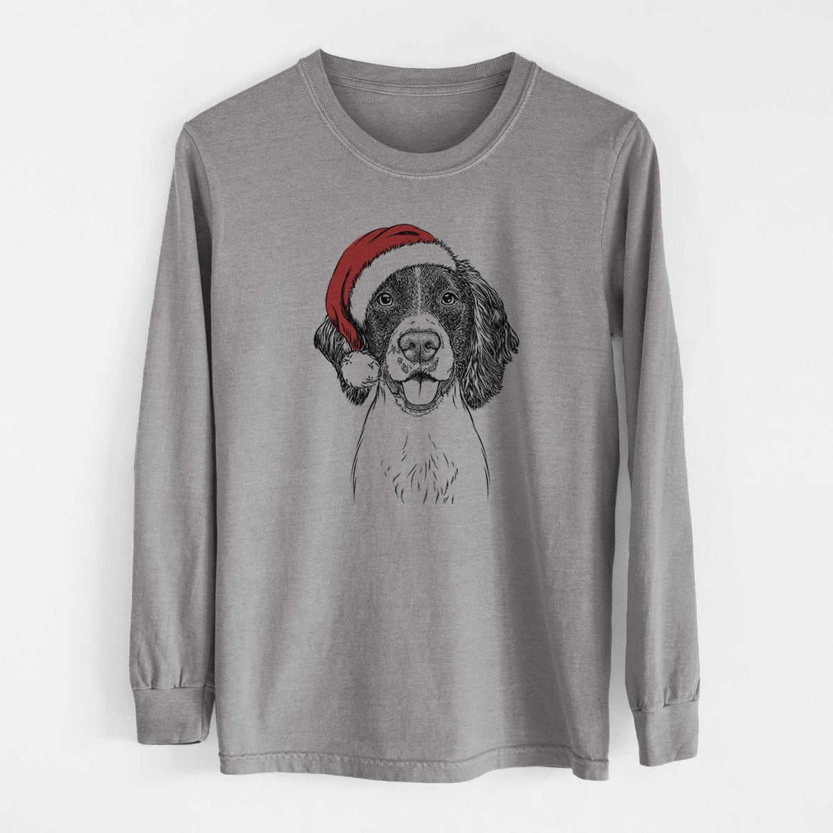 Santa Ever the English Springer Spaniel - Heavyweight 100% Cotton Long Sleeve