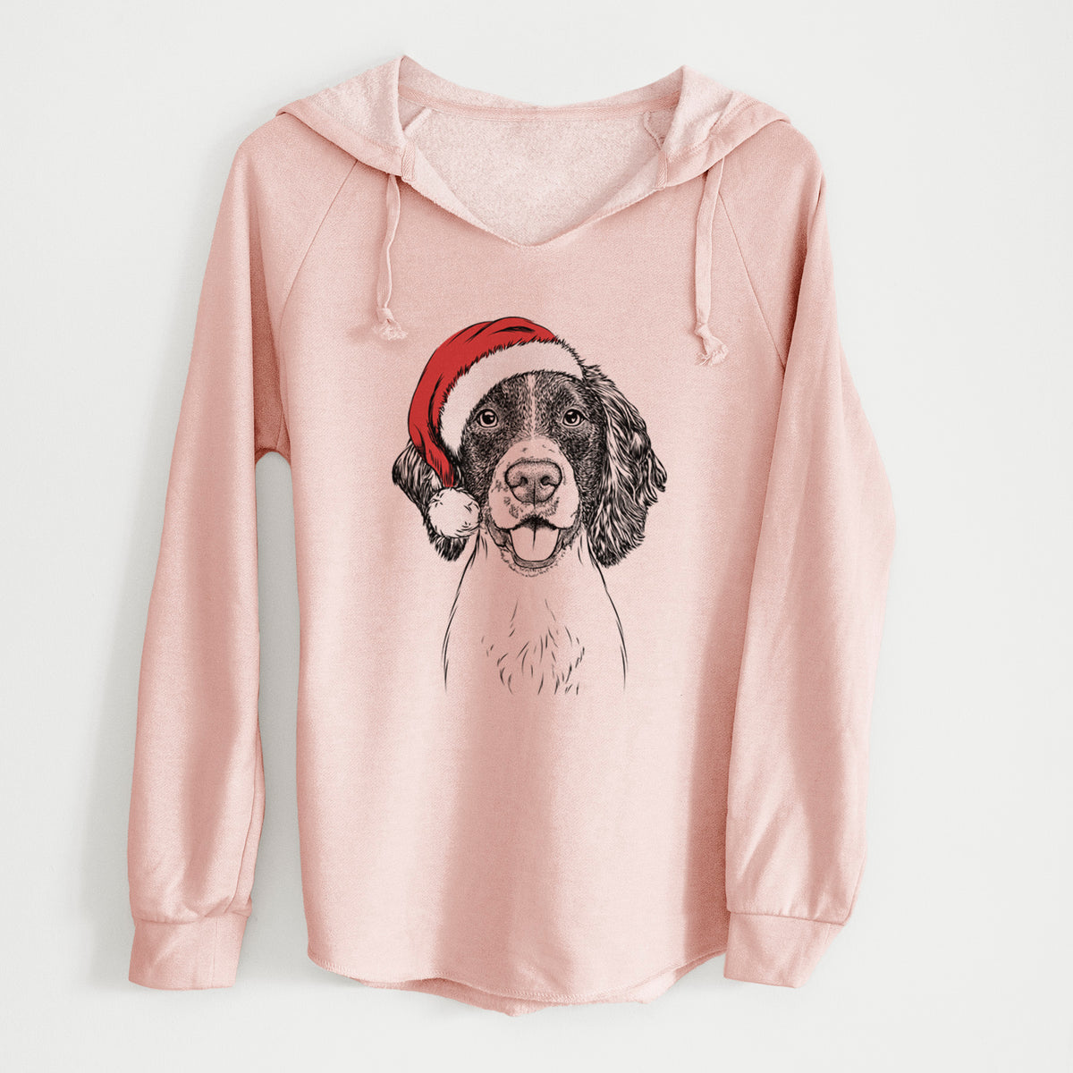 Santa Ever the English Springer Spaniel - Cali Wave Hooded Sweatshirt