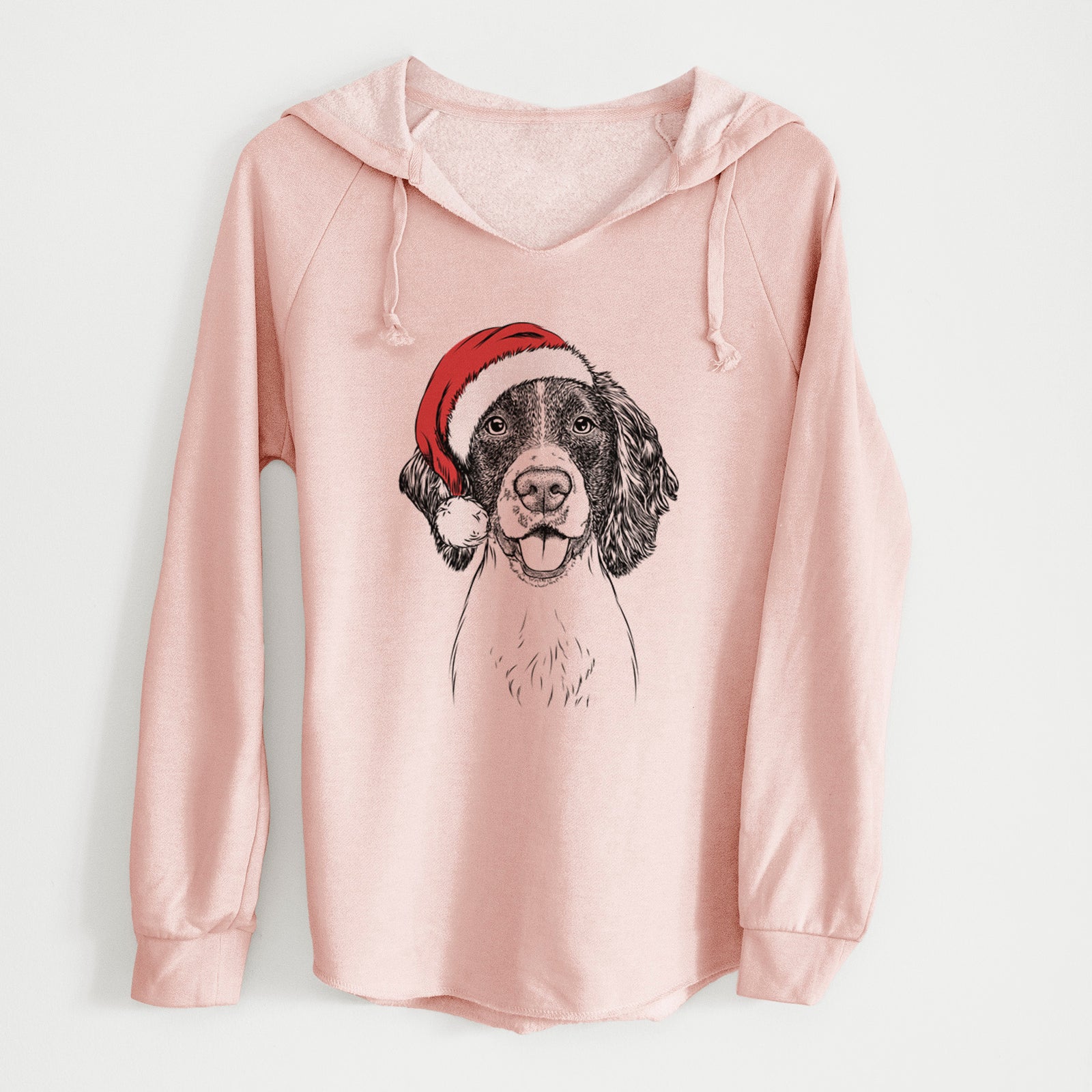 Santa Ever the English Springer Spaniel - Cali Wave Hooded Sweatshirt