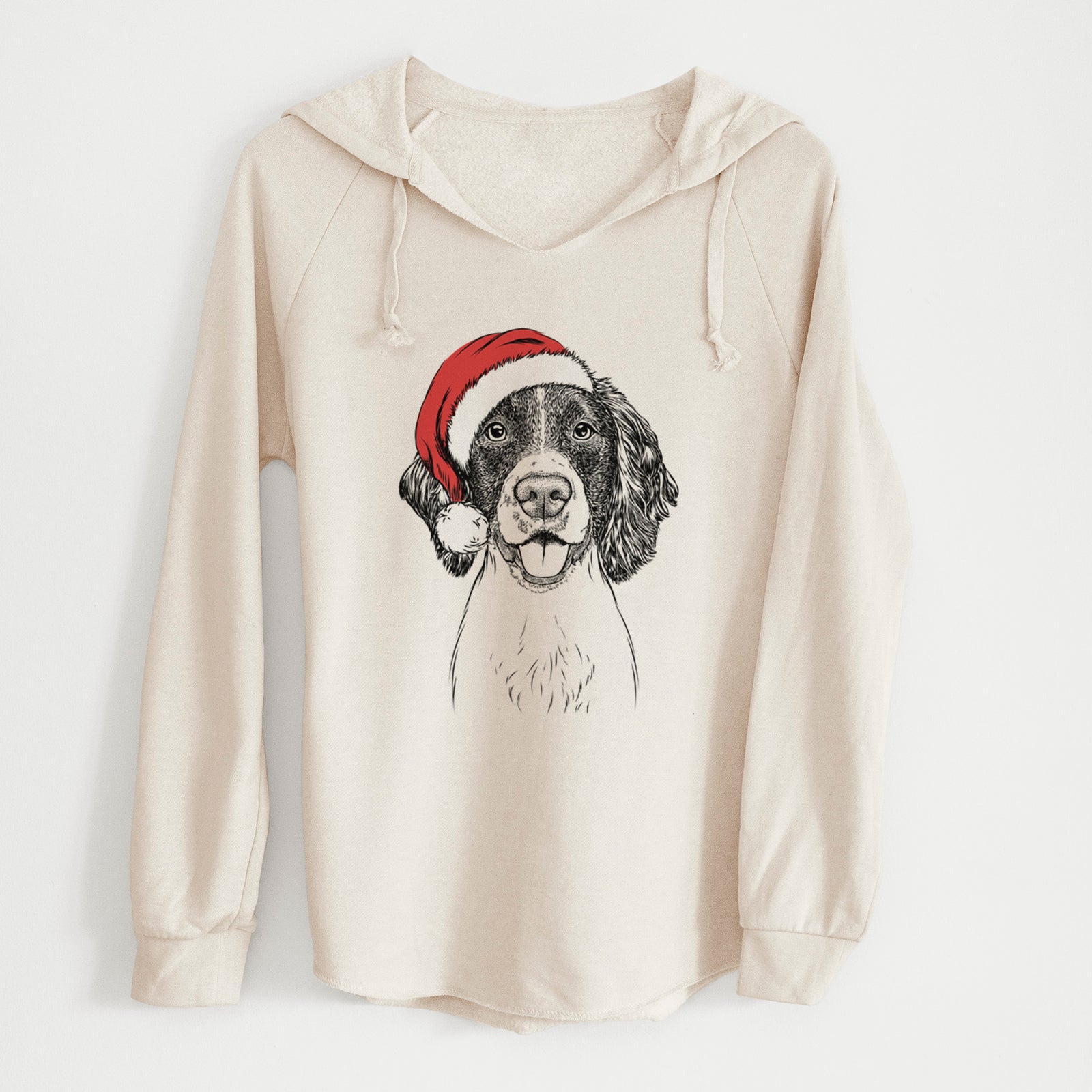 Santa Ever the English Springer Spaniel - Cali Wave Hooded Sweatshirt
