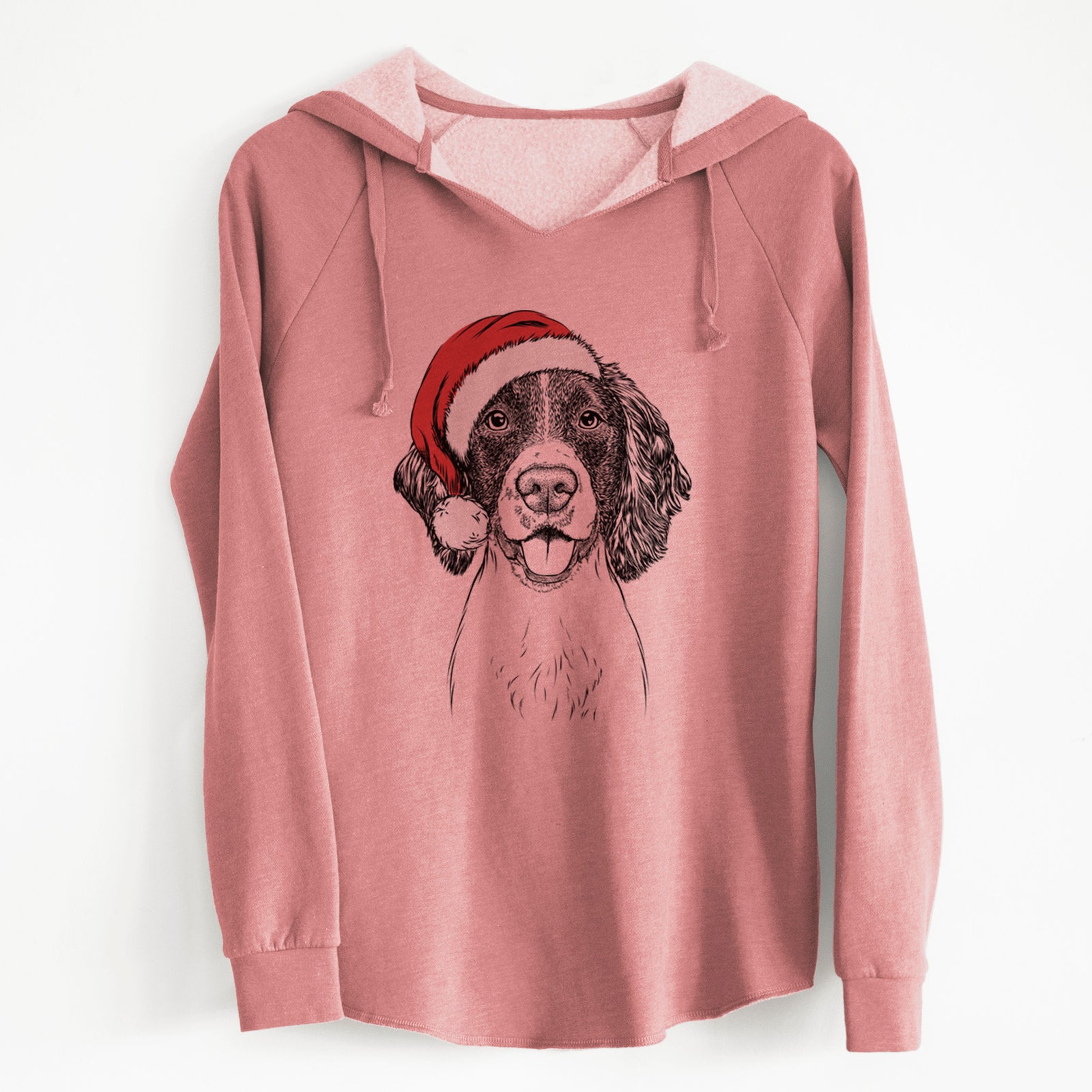 Santa Ever the English Springer Spaniel - Cali Wave Hooded Sweatshirt