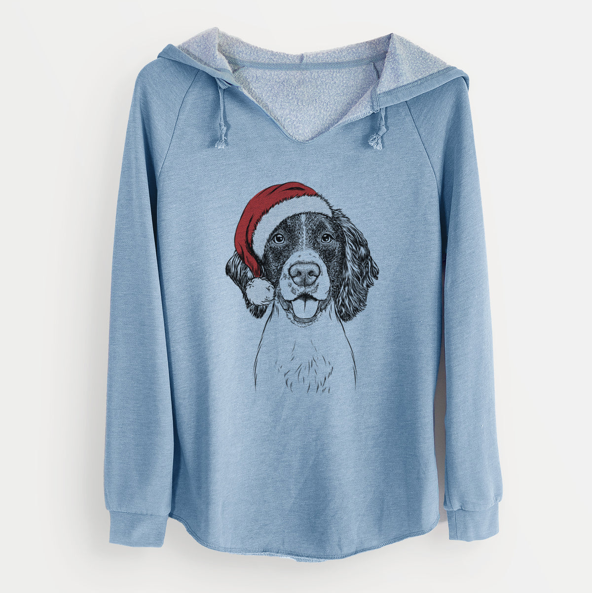 Santa Ever the English Springer Spaniel - Cali Wave Hooded Sweatshirt