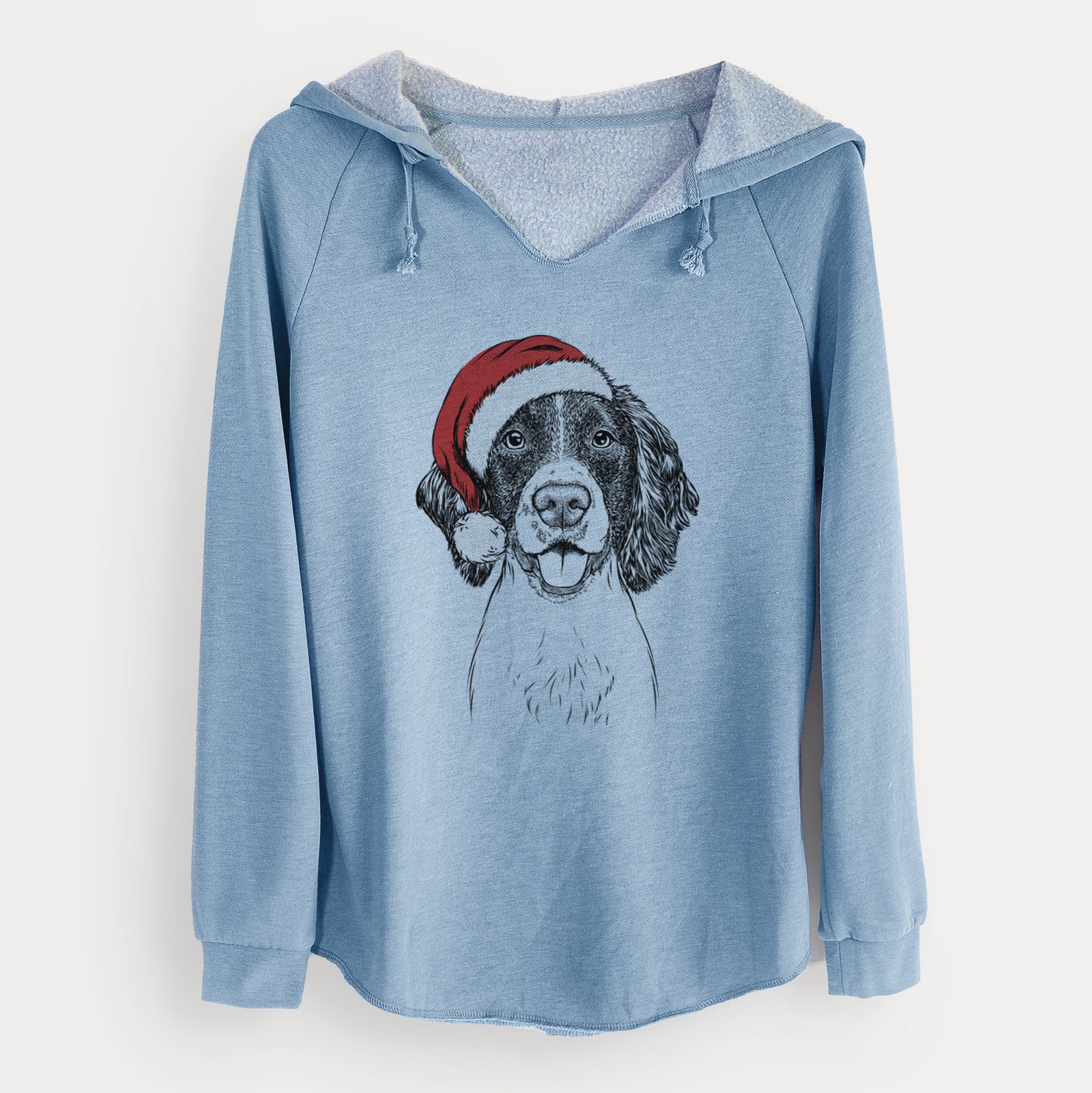 Santa Ever the English Springer Spaniel - Cali Wave Hooded Sweatshirt