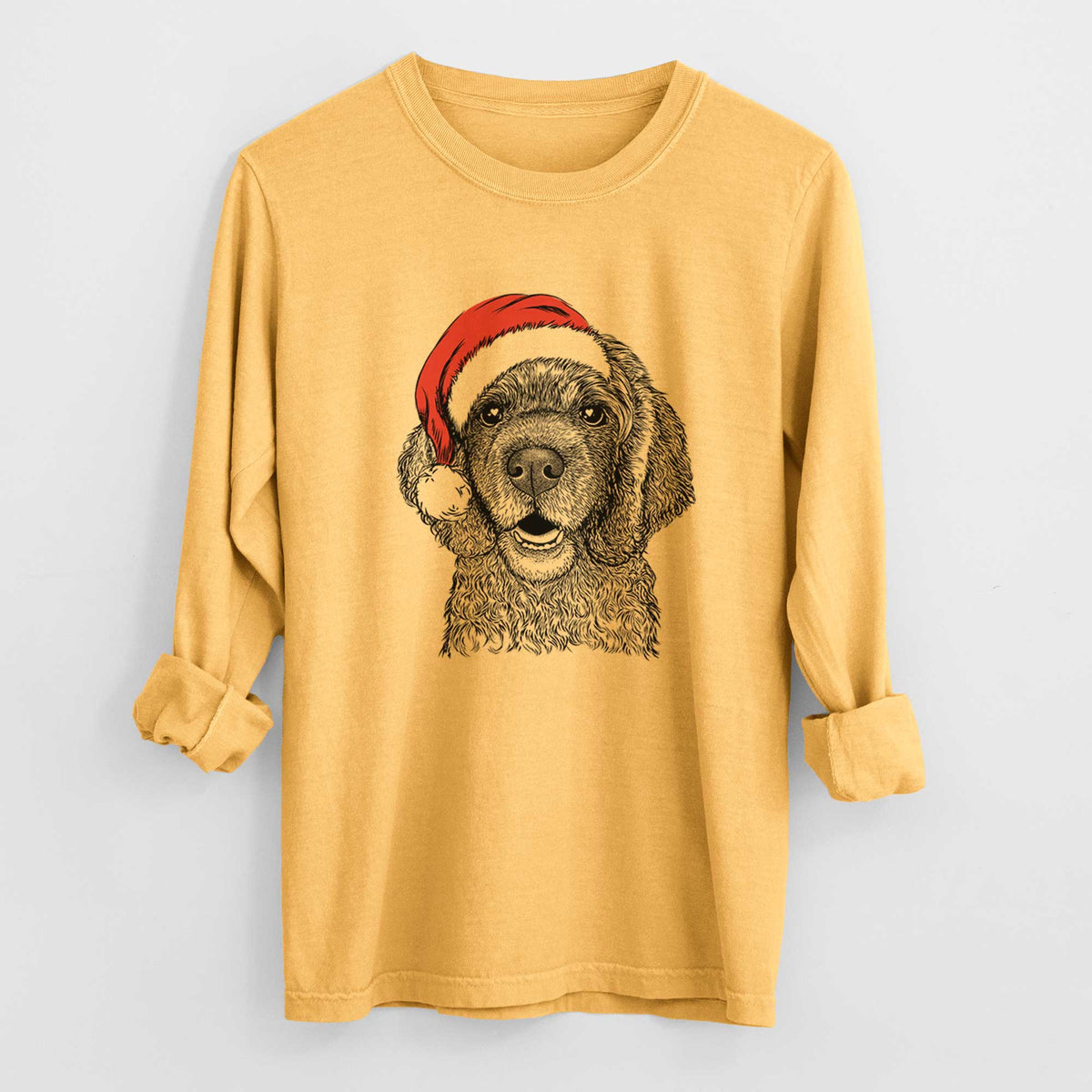 Santa Fannie Mae the Cocker Spaniel - Heavyweight 100% Cotton Long Sleeve
