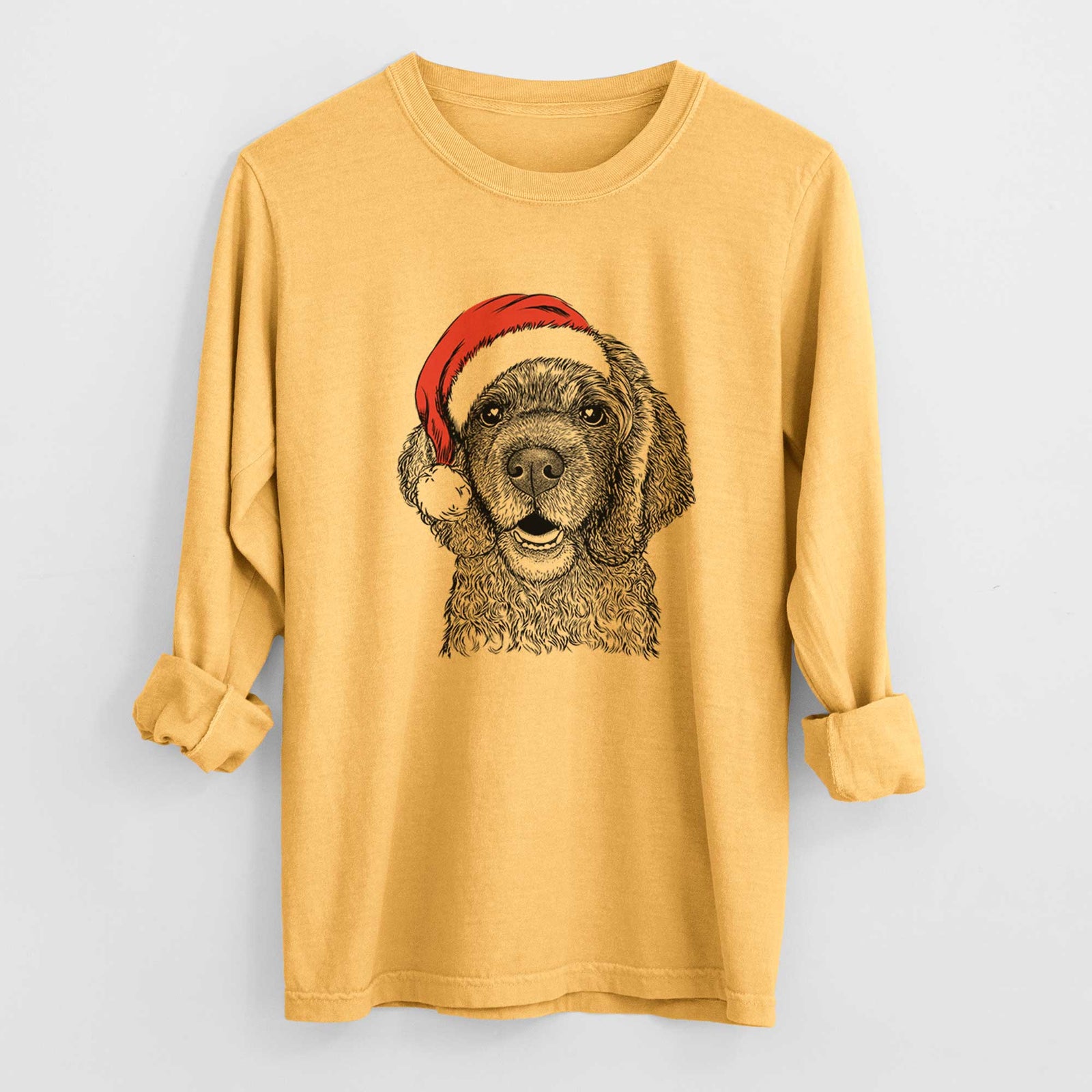 Santa Fannie Mae the Cocker Spaniel - Heavyweight 100% Cotton Long Sleeve