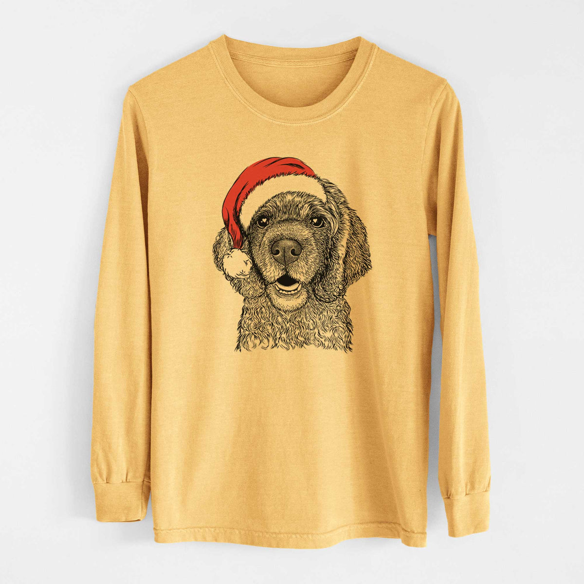 Santa Fannie Mae the Cocker Spaniel - Heavyweight 100% Cotton Long Sleeve