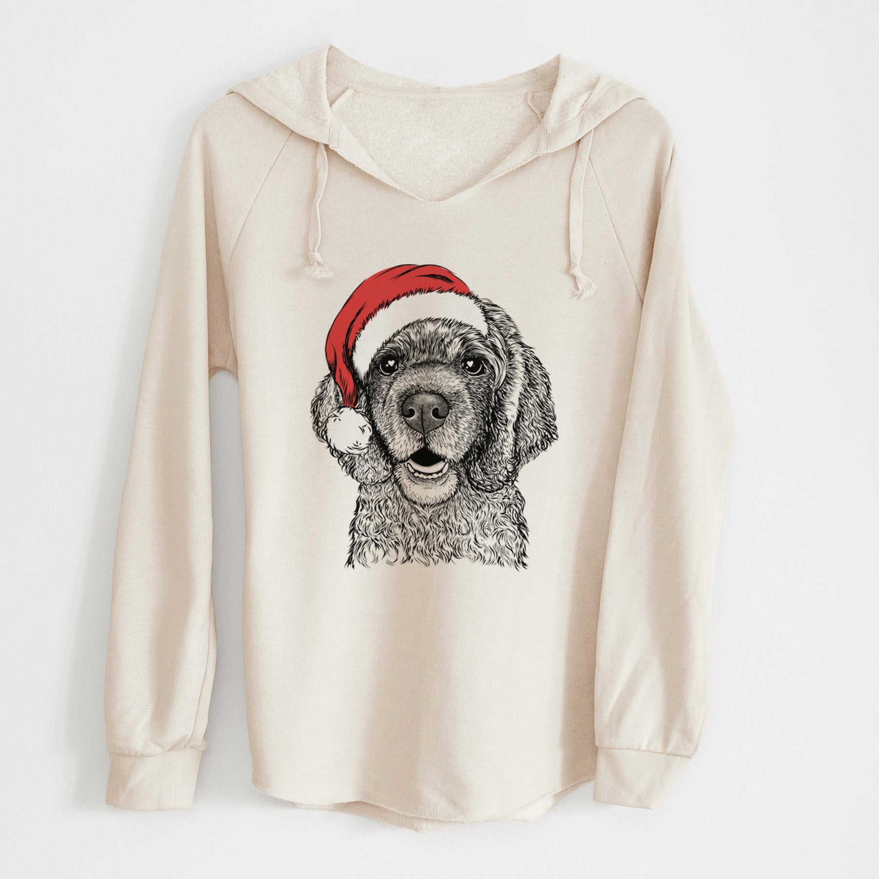 Santa Fannie Mae the Cocker Spaniel - Cali Wave Hooded Sweatshirt