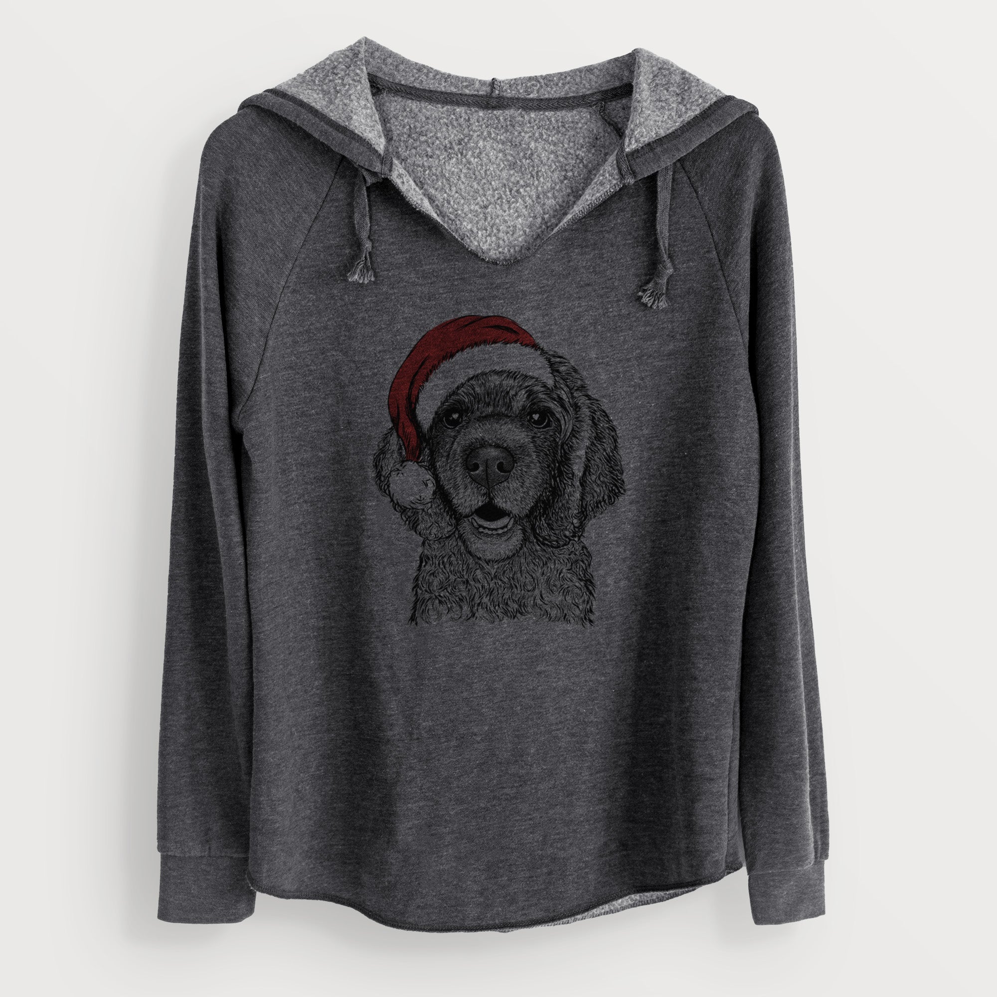 Santa Fannie Mae the Cocker Spaniel - Cali Wave Hooded Sweatshirt