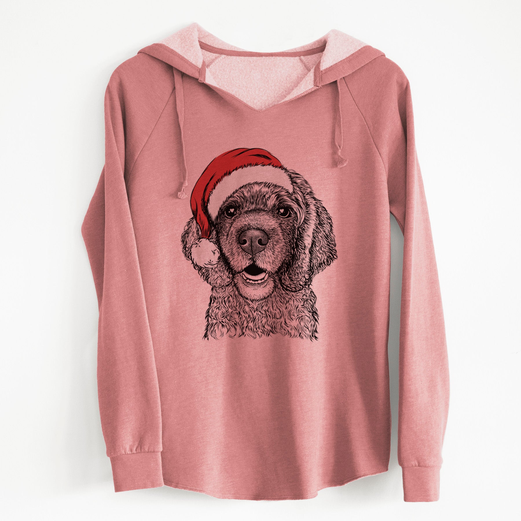 Santa Fannie Mae the Cocker Spaniel - Cali Wave Hooded Sweatshirt